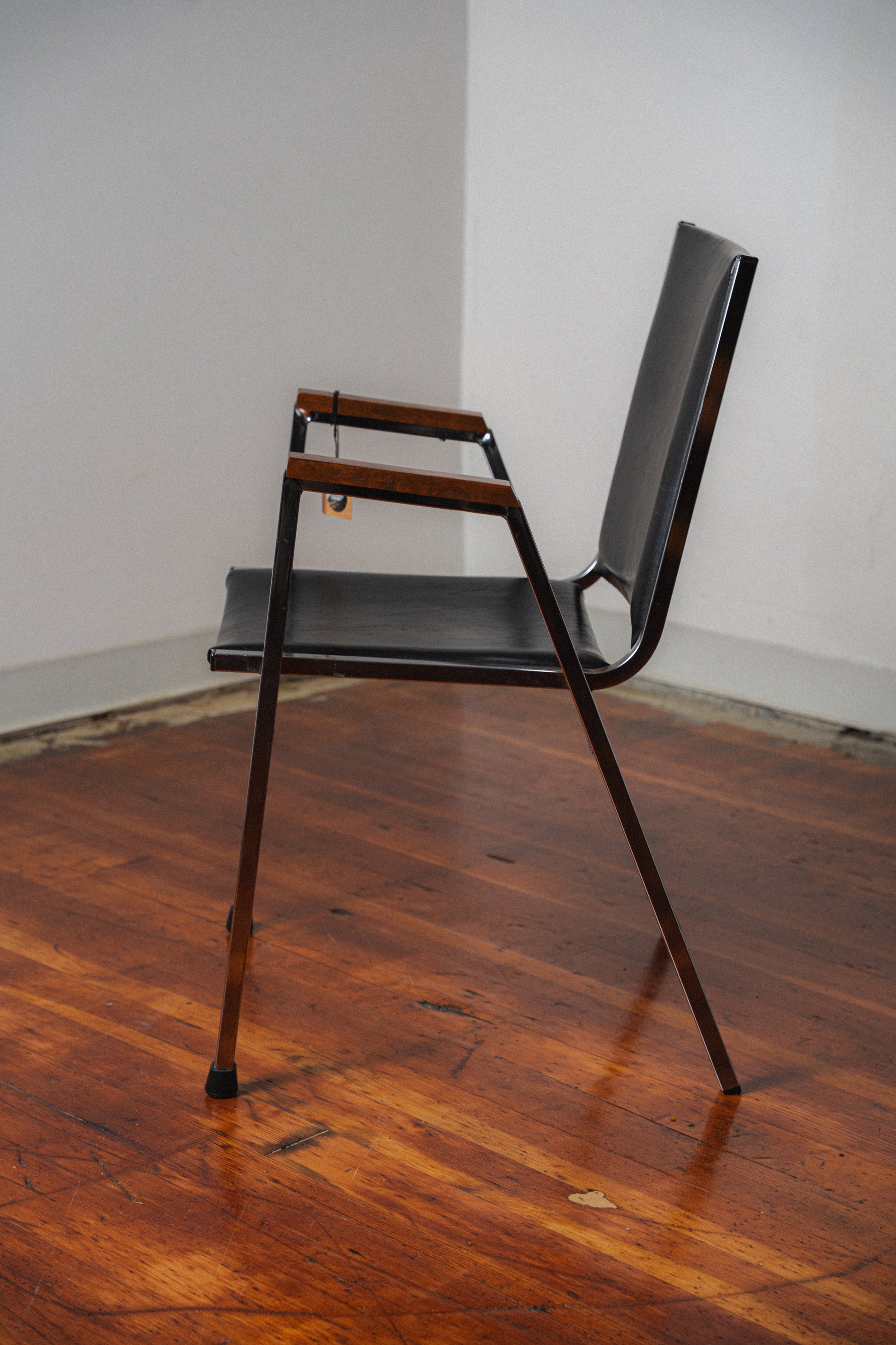 Vintage Vinyl & Chrome Armchair