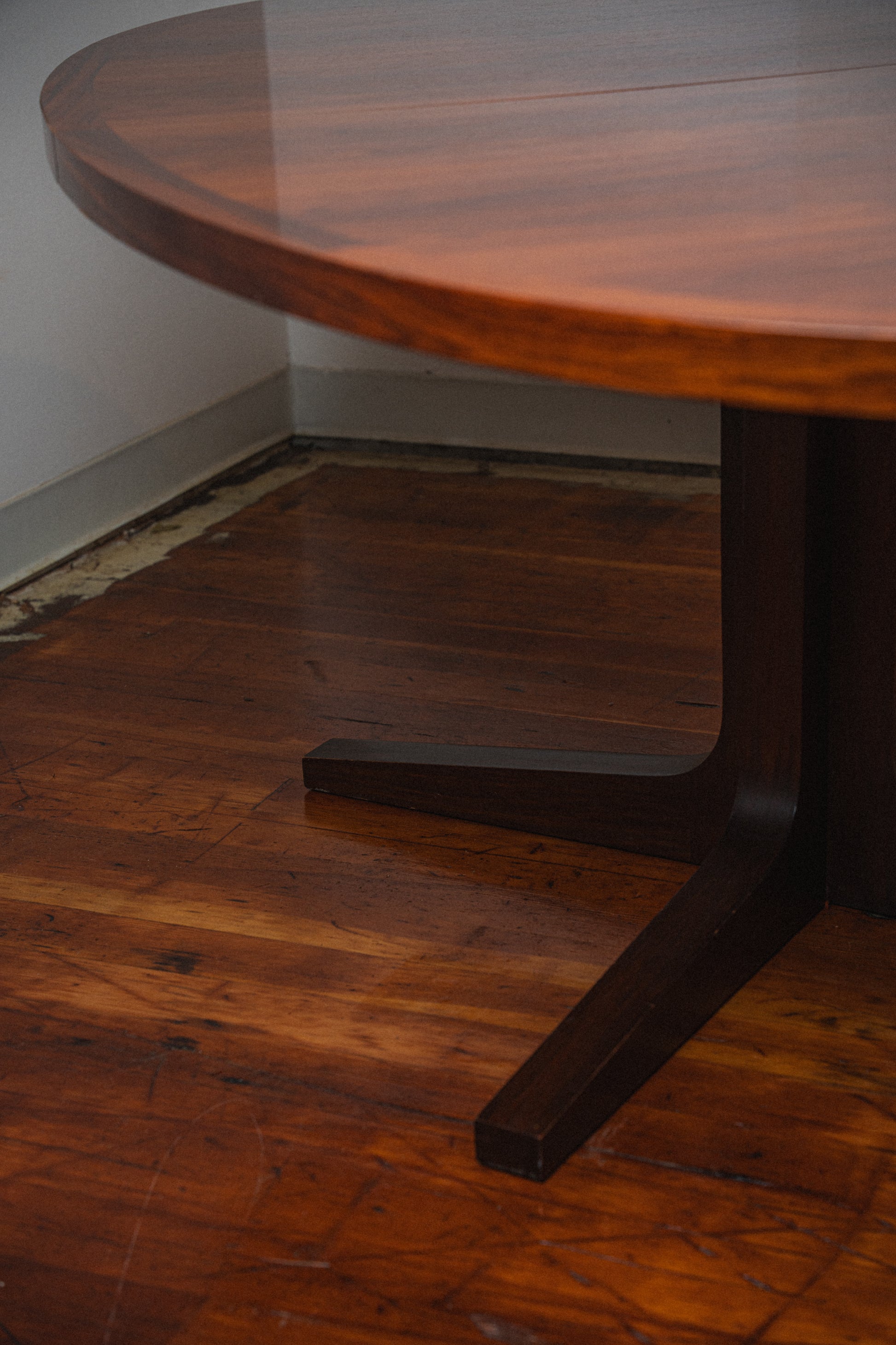 Danish Rosewood Dining Table w/ 2 Leaves by Dyrlund