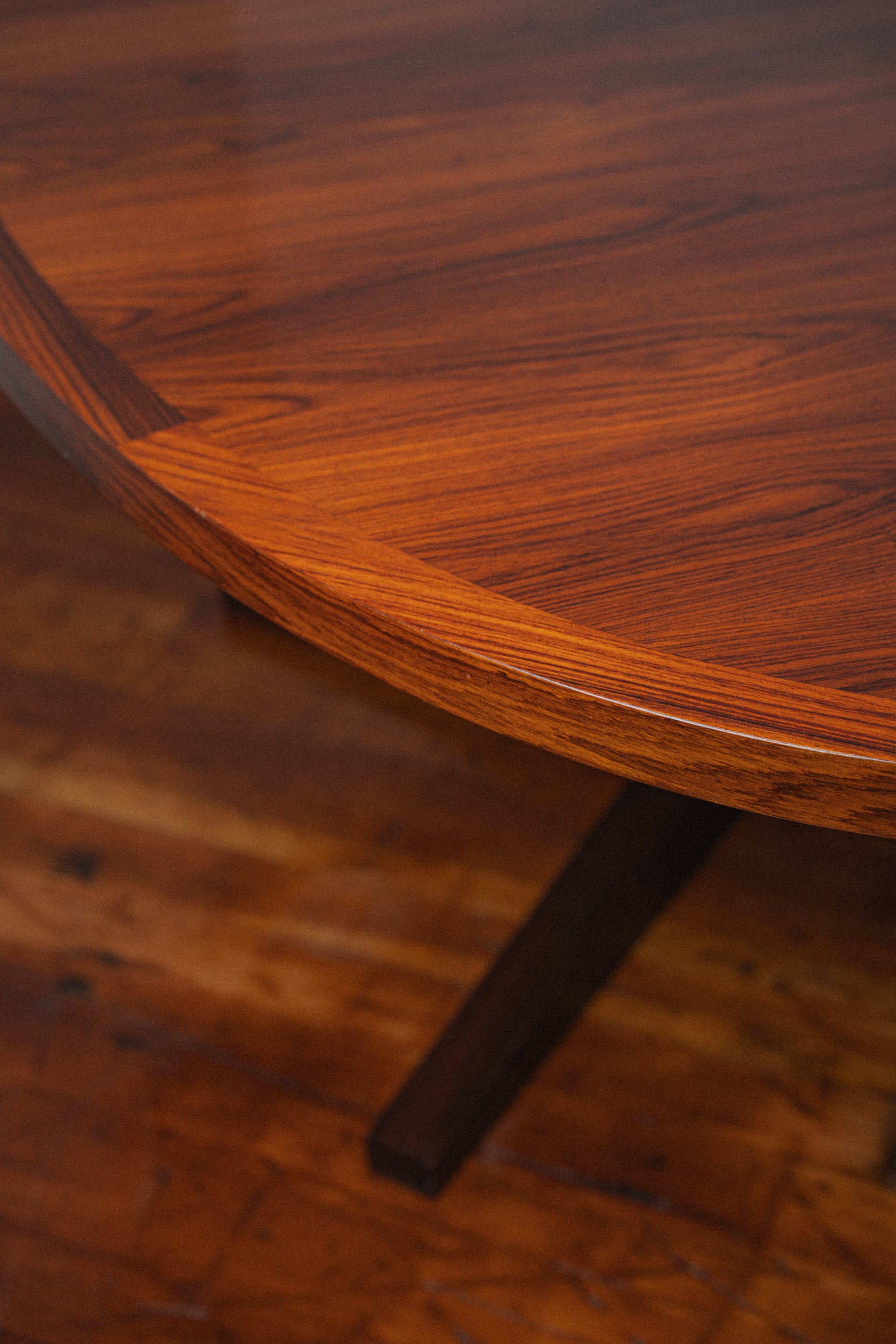 Danish Rosewood Dining Table w/ 2 Leaves by Dyrlund