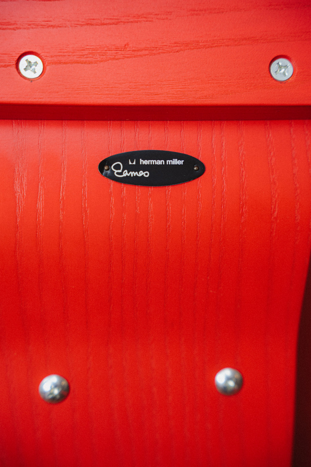 Red Eames LCW by Charles and Ray Eames for Herman Miller