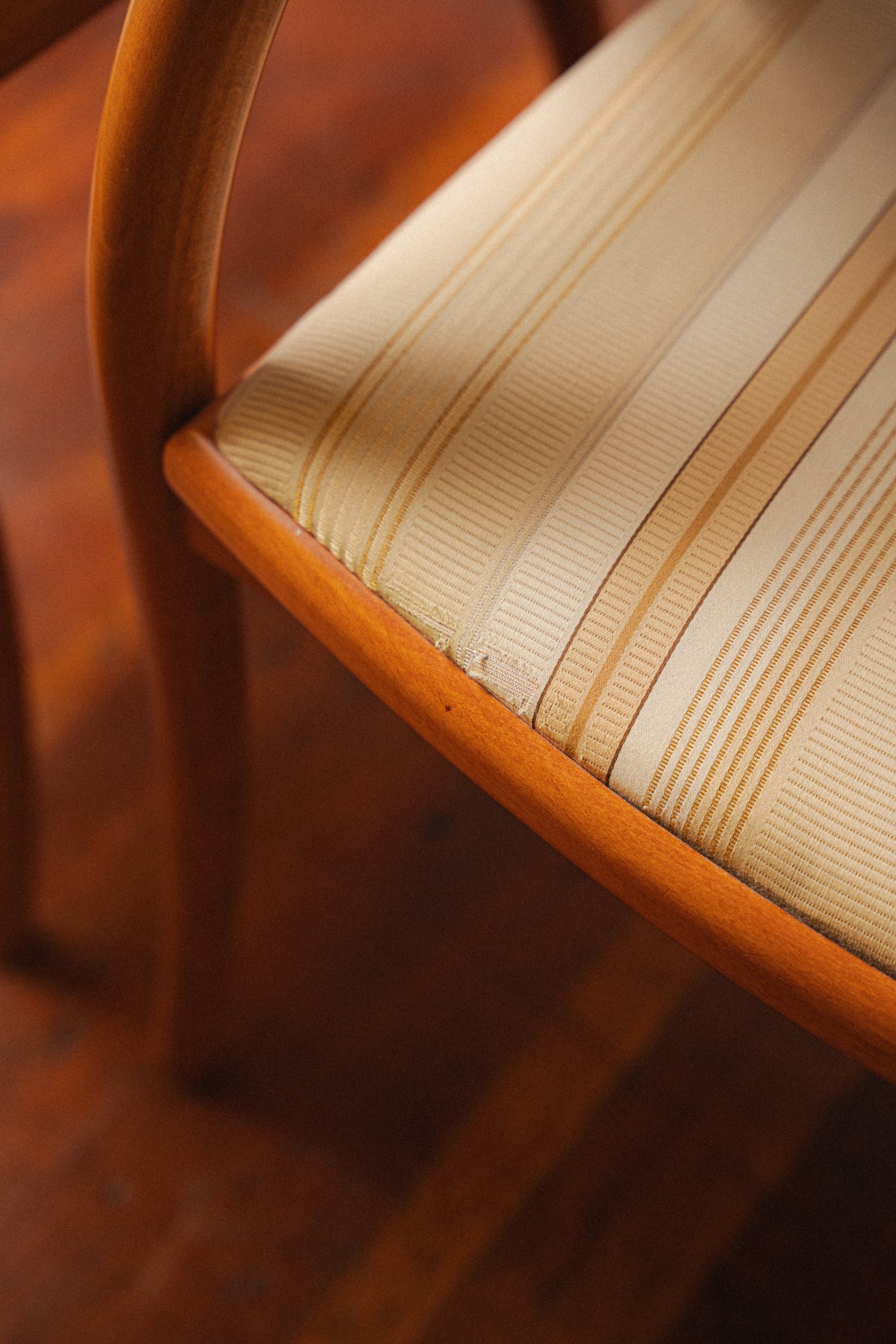 Italian Postmodern Sculptured Cherrywood Chairs by Antonio Sibau (Set of 4)