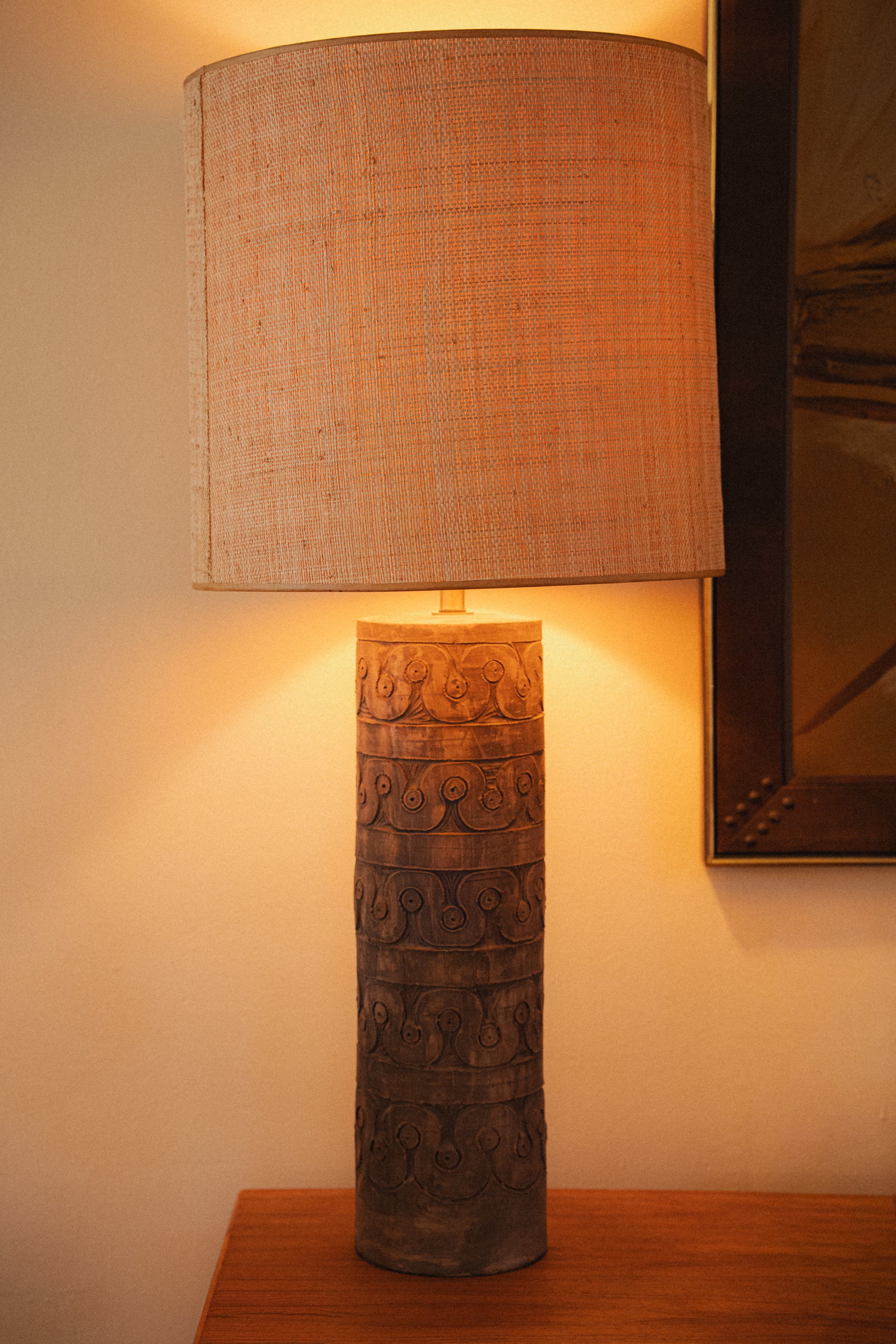 TIC for Raymor Italian Pottery Lamp With Original Shade