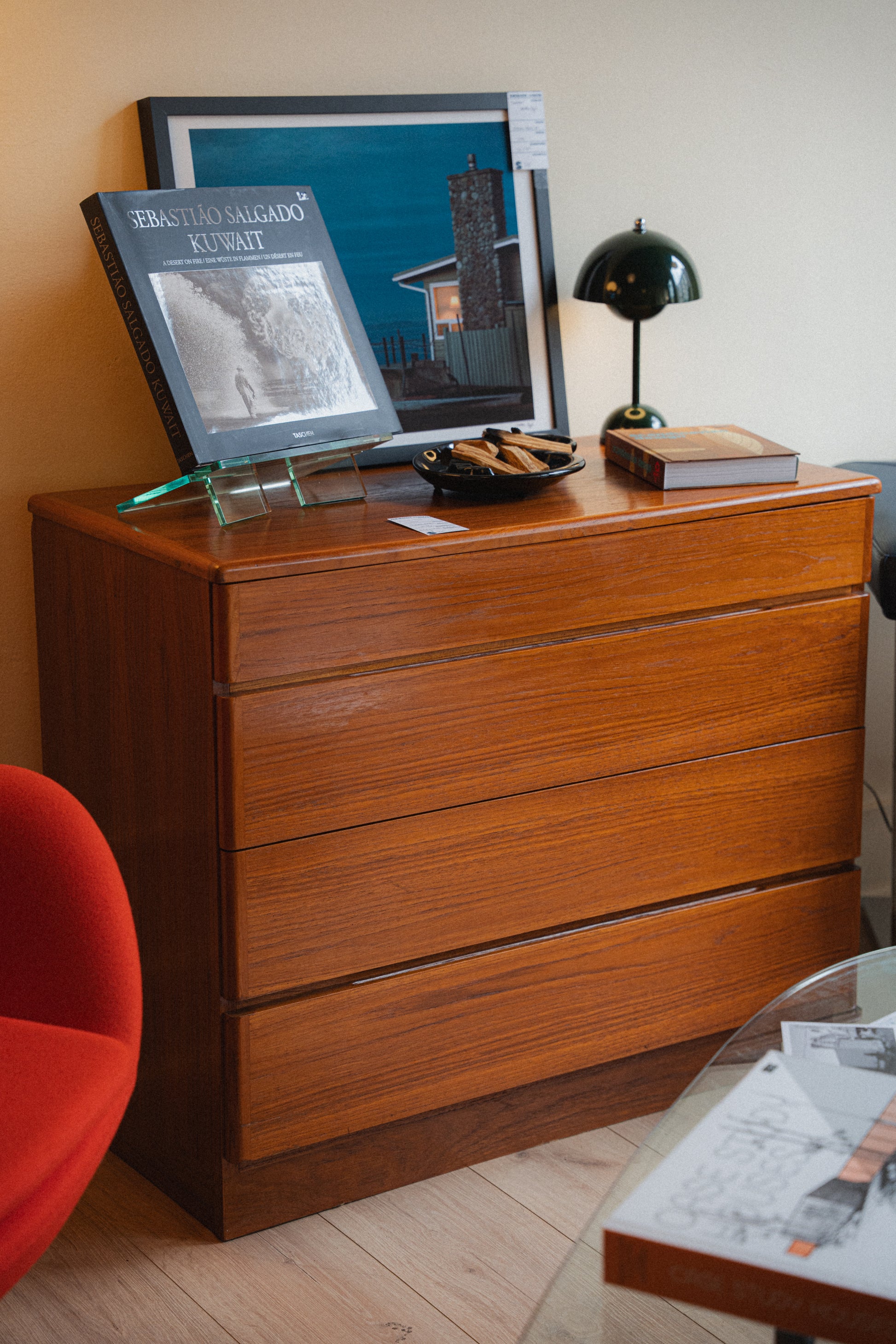 Danish Teak 4-Drawer Dresser