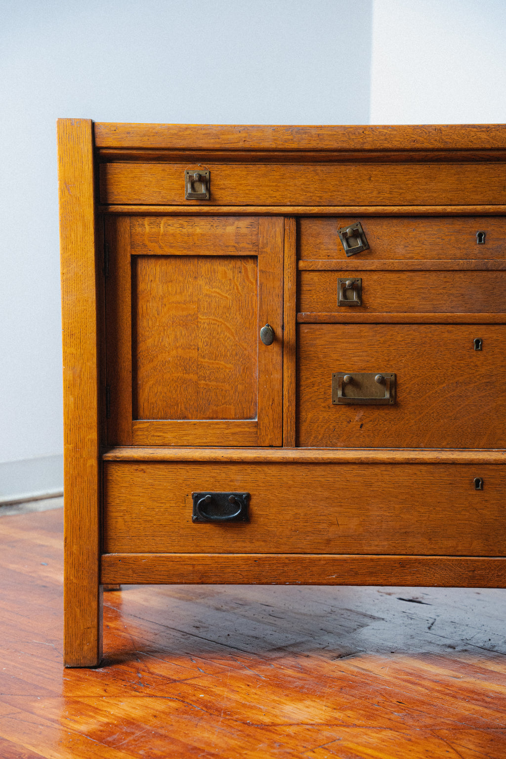 L&J.G. Stickley Antique Mission Oak Arts & Crafts Sideboard, Circa 1910