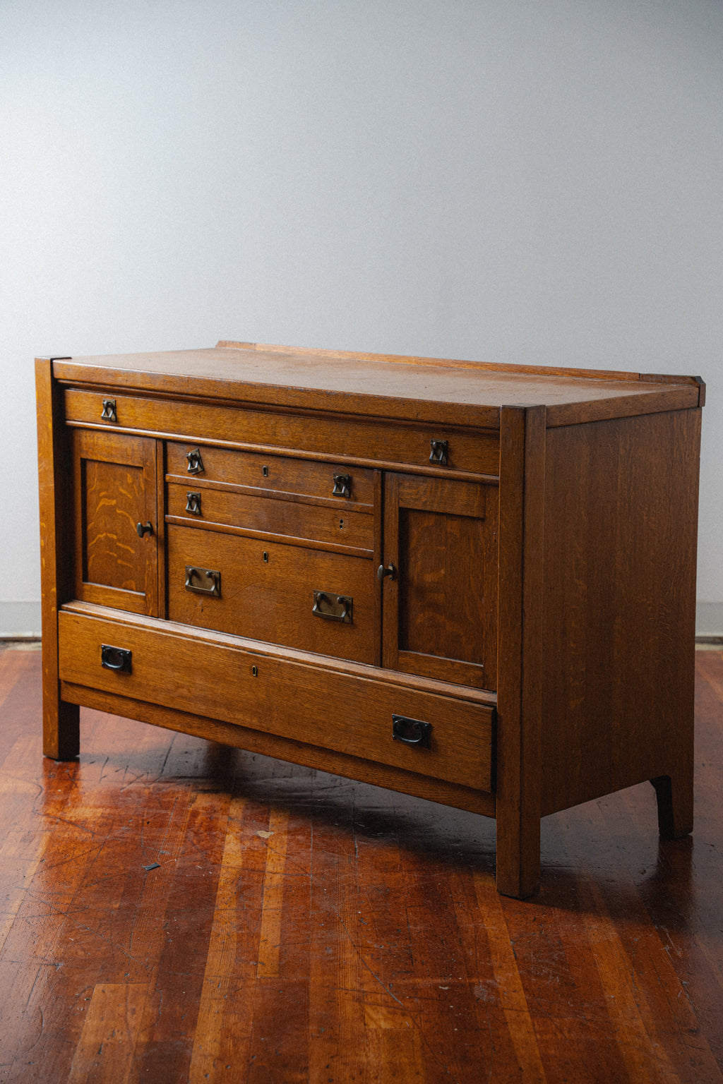 L&J.G. Stickley Antique Mission Oak Arts & Crafts Sideboard, Circa 1910