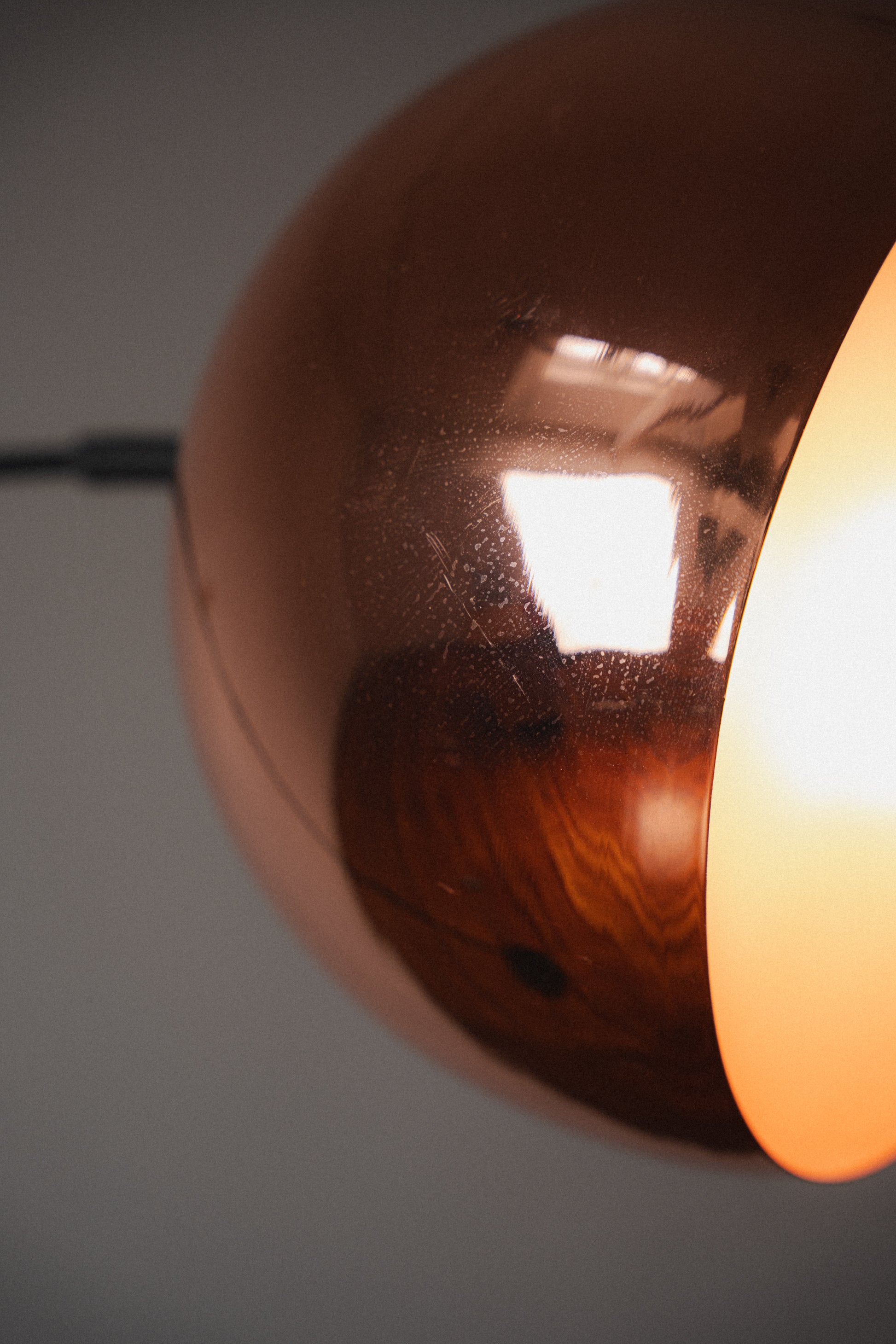 Copper & Marble-Base Arc Lamp