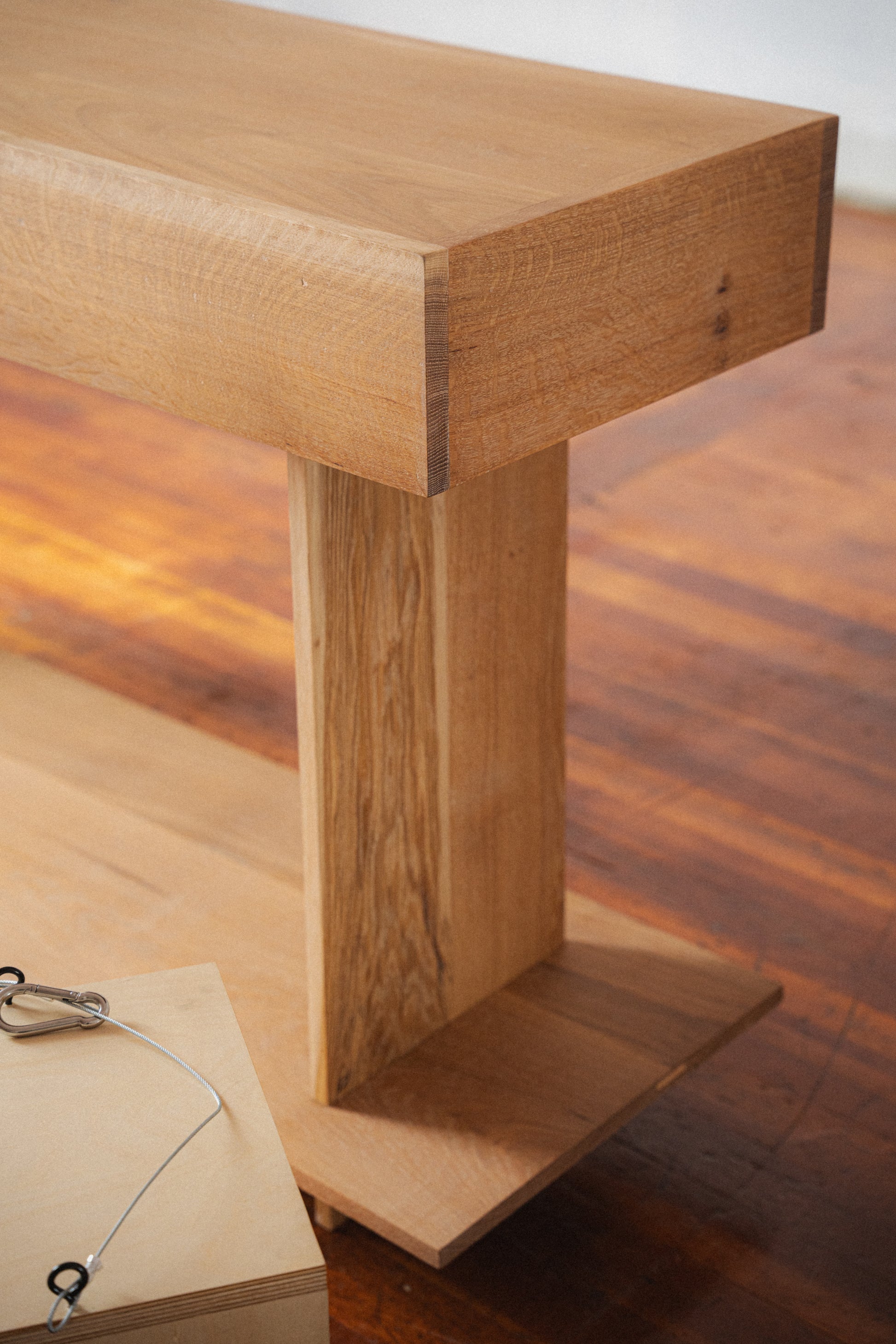 White Oak Record Table & Speakers by Ara Suhadolnik