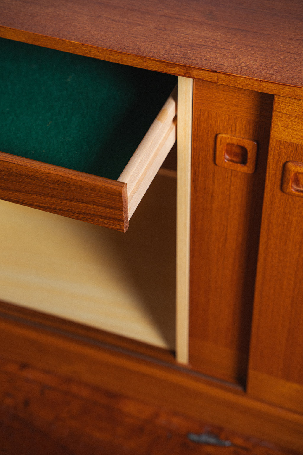 Danish Teak 3-Door Credenza