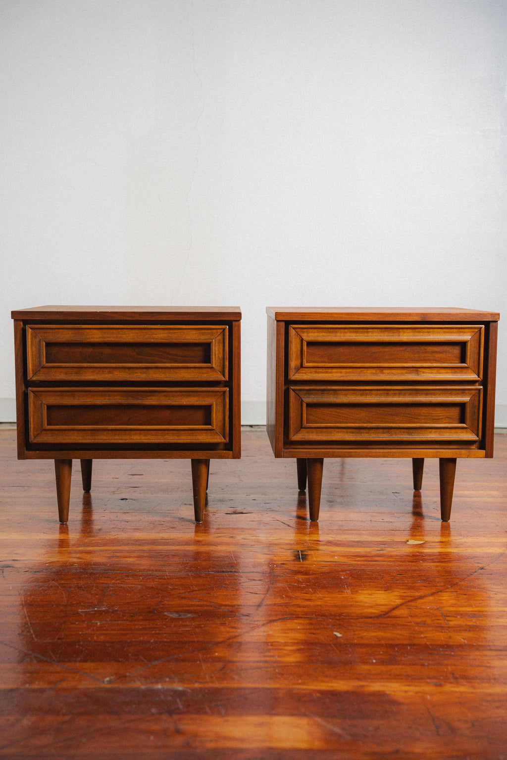Restored American Walnut Nightstands (Pair)