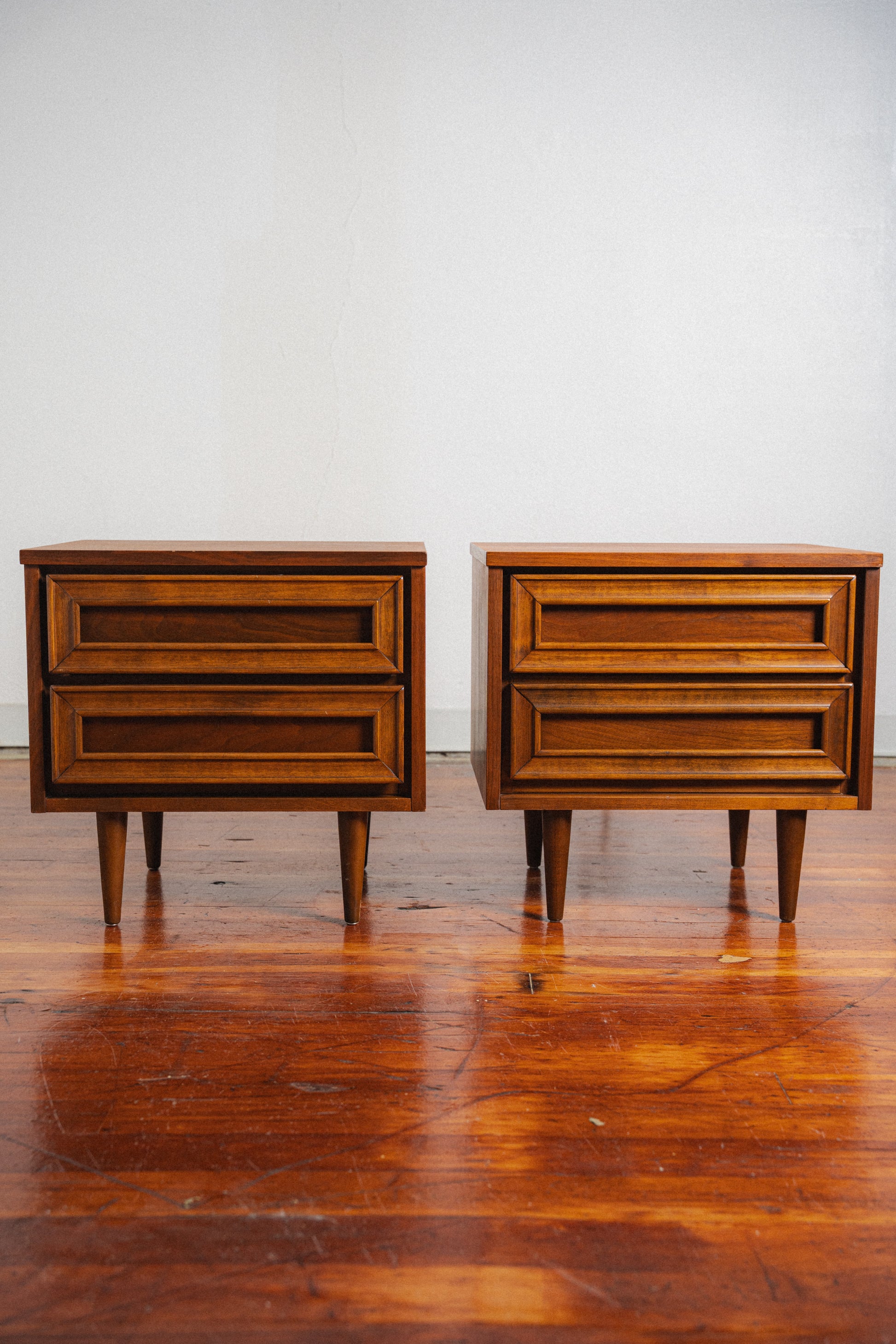 Restored American Walnut Nightstands (Pair)