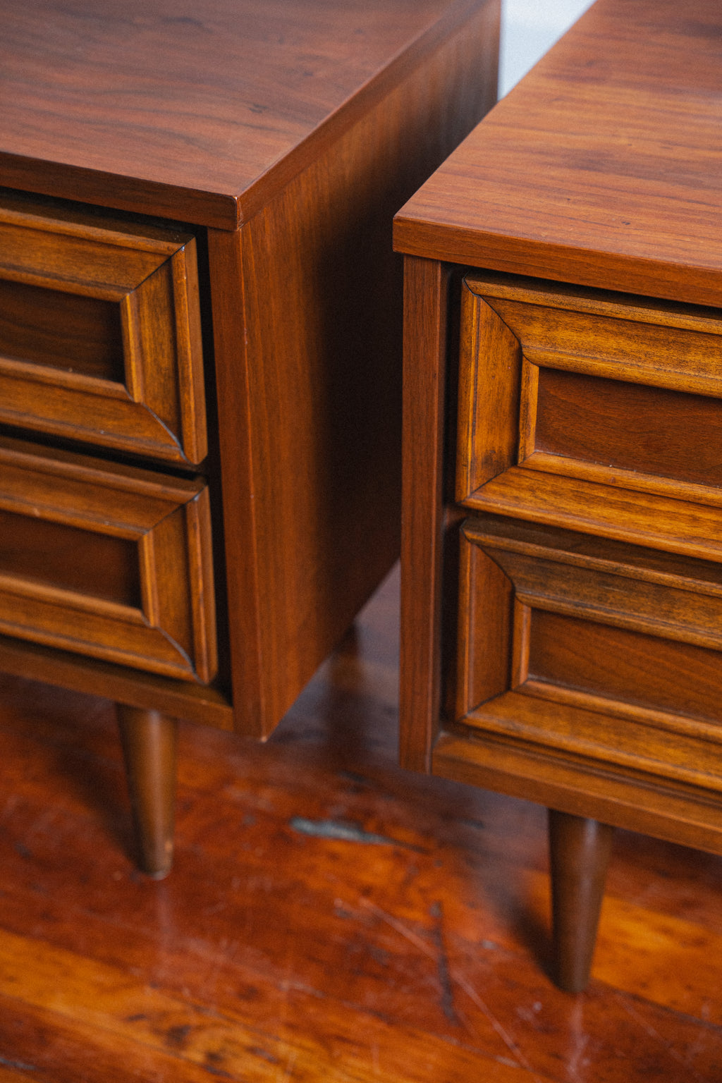 Restored American Walnut Nightstands (Pair)