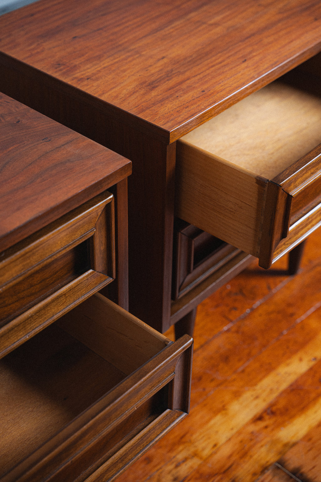 Restored American Walnut Nightstands (Pair)