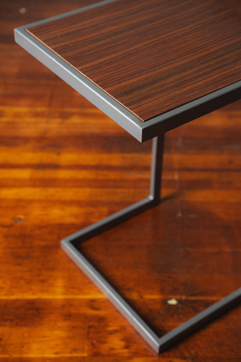 Cantilevered Steel Side Table