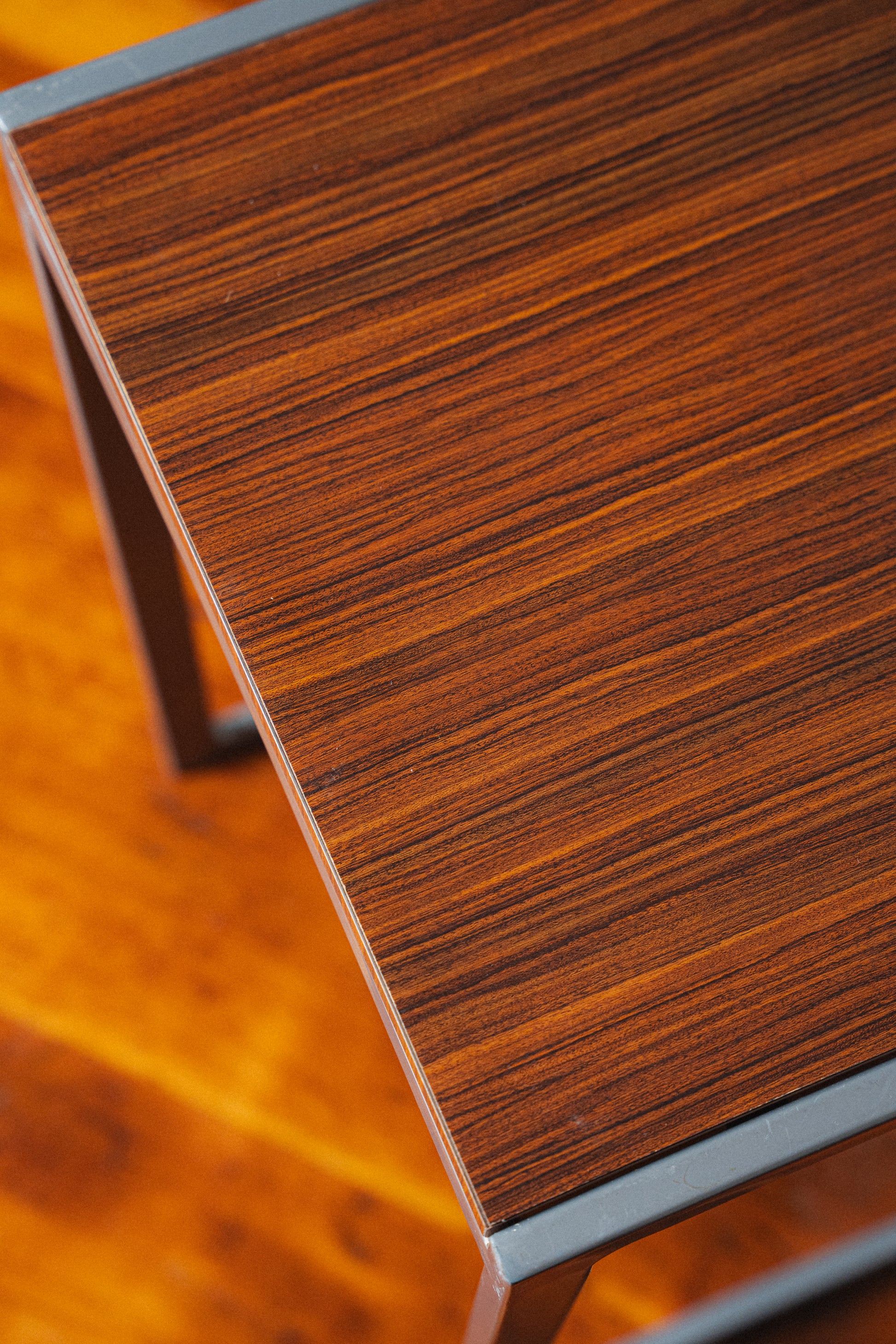 Cantilevered Steel Side Table