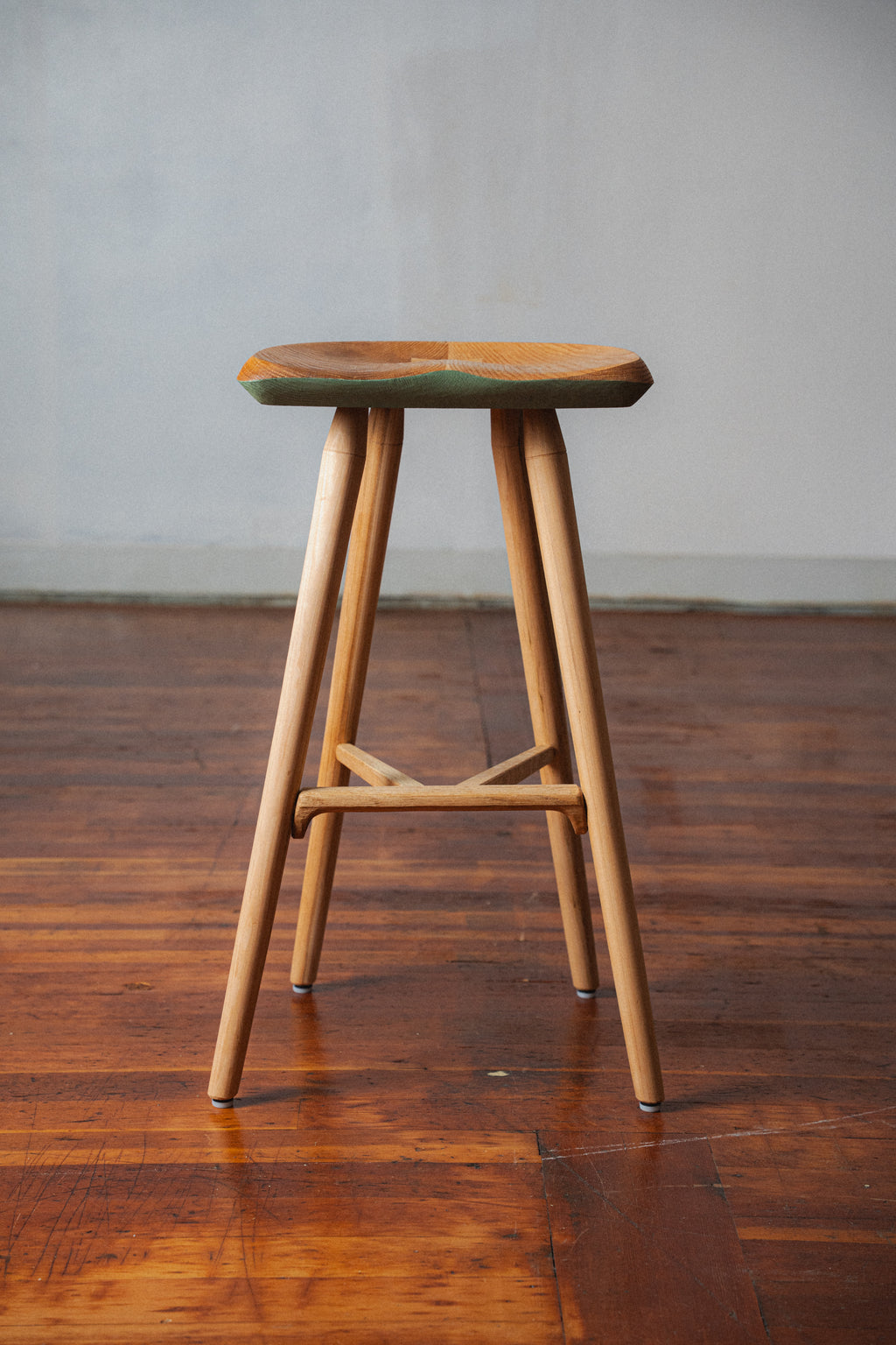 Red Oak & Maple Bar Stools by Michael Clyde