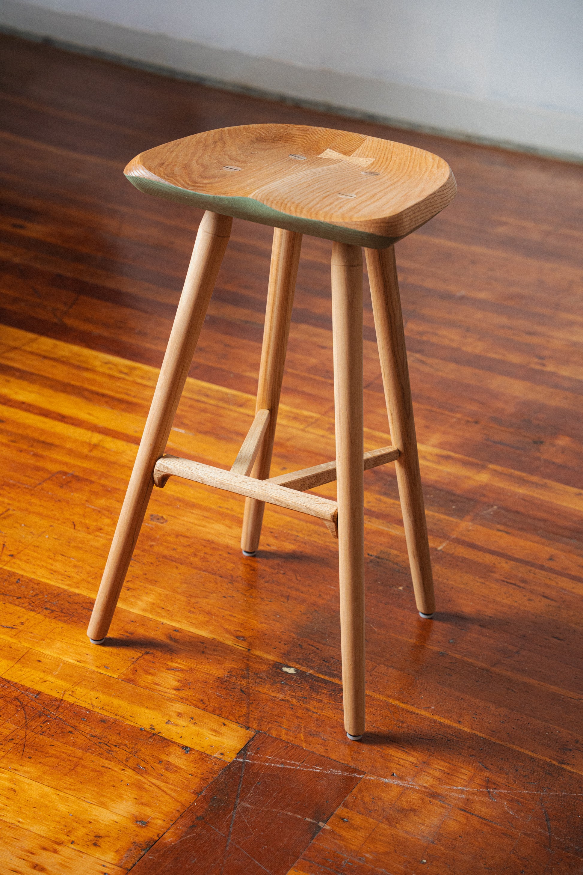 Red Oak & Maple Bar Stools by Michael Clyde