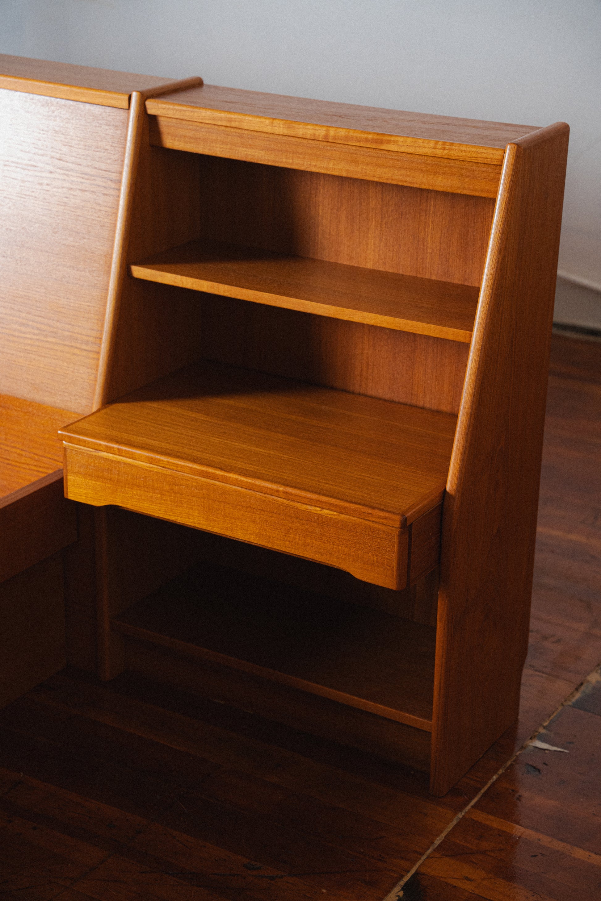 Danish Teak Queen Bed w/ Nightstands by Scan Design