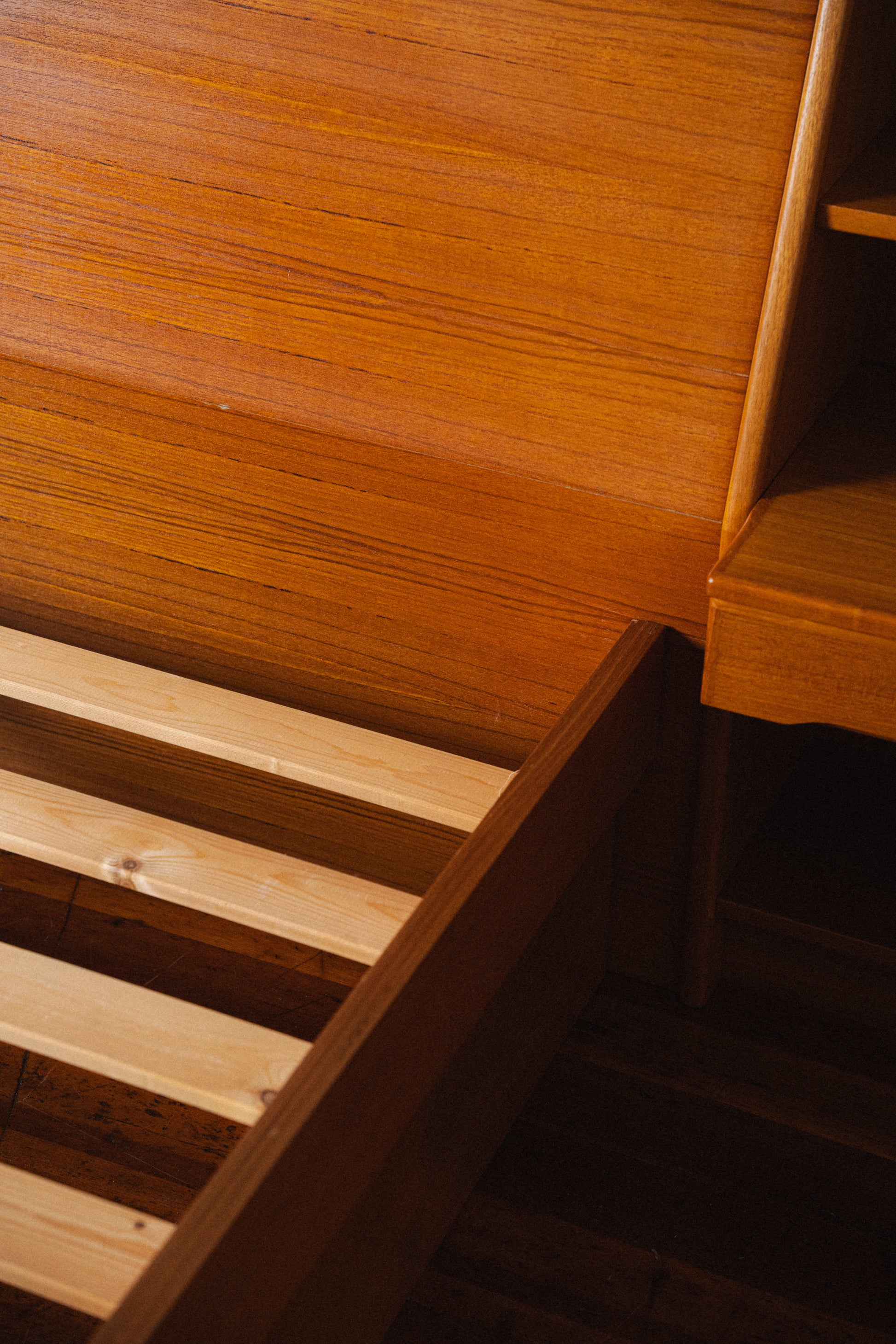 Danish Teak Queen Bed w/ Nightstands by Scan Design