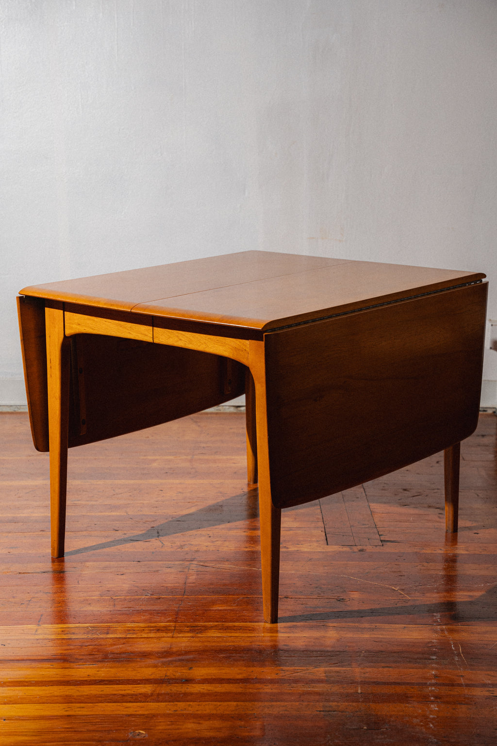Solid American Pecan Drop-Leaf Dining Table