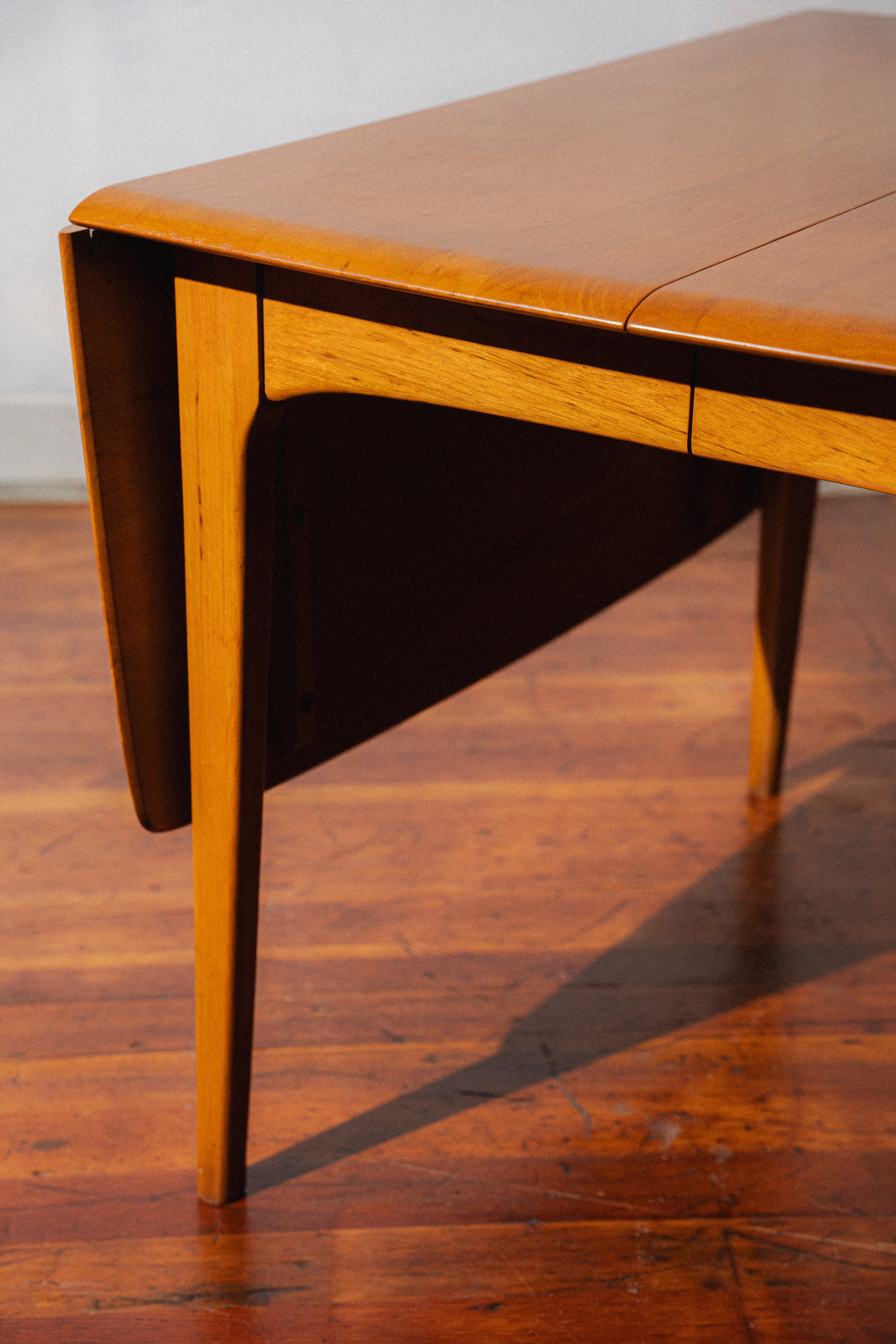 Solid American Pecan Drop-Leaf Dining Table