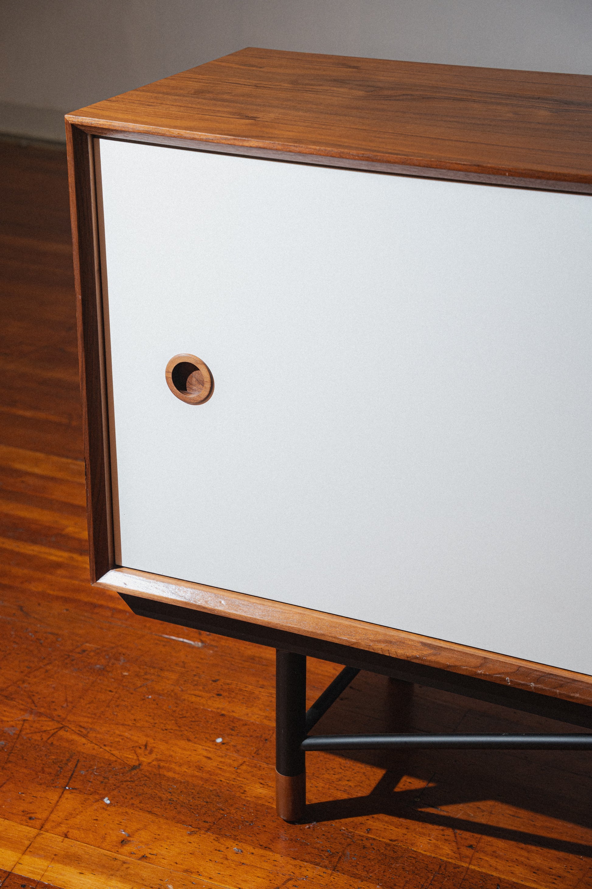 Finn Juhl Style Sideboard, Walnut & Blue