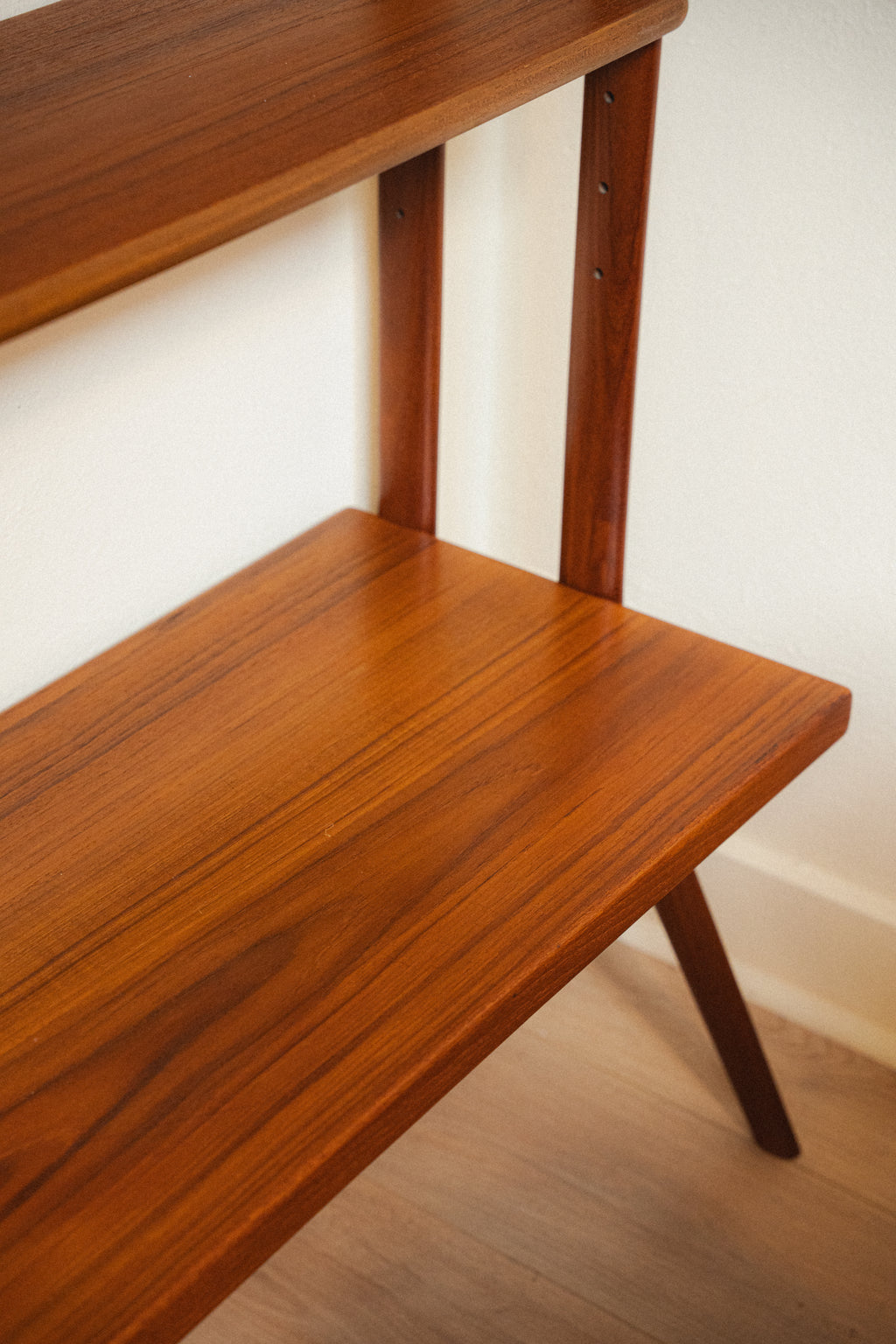 2-Bay Free-Standing Teak Wall Unit by Kurt Ostervig