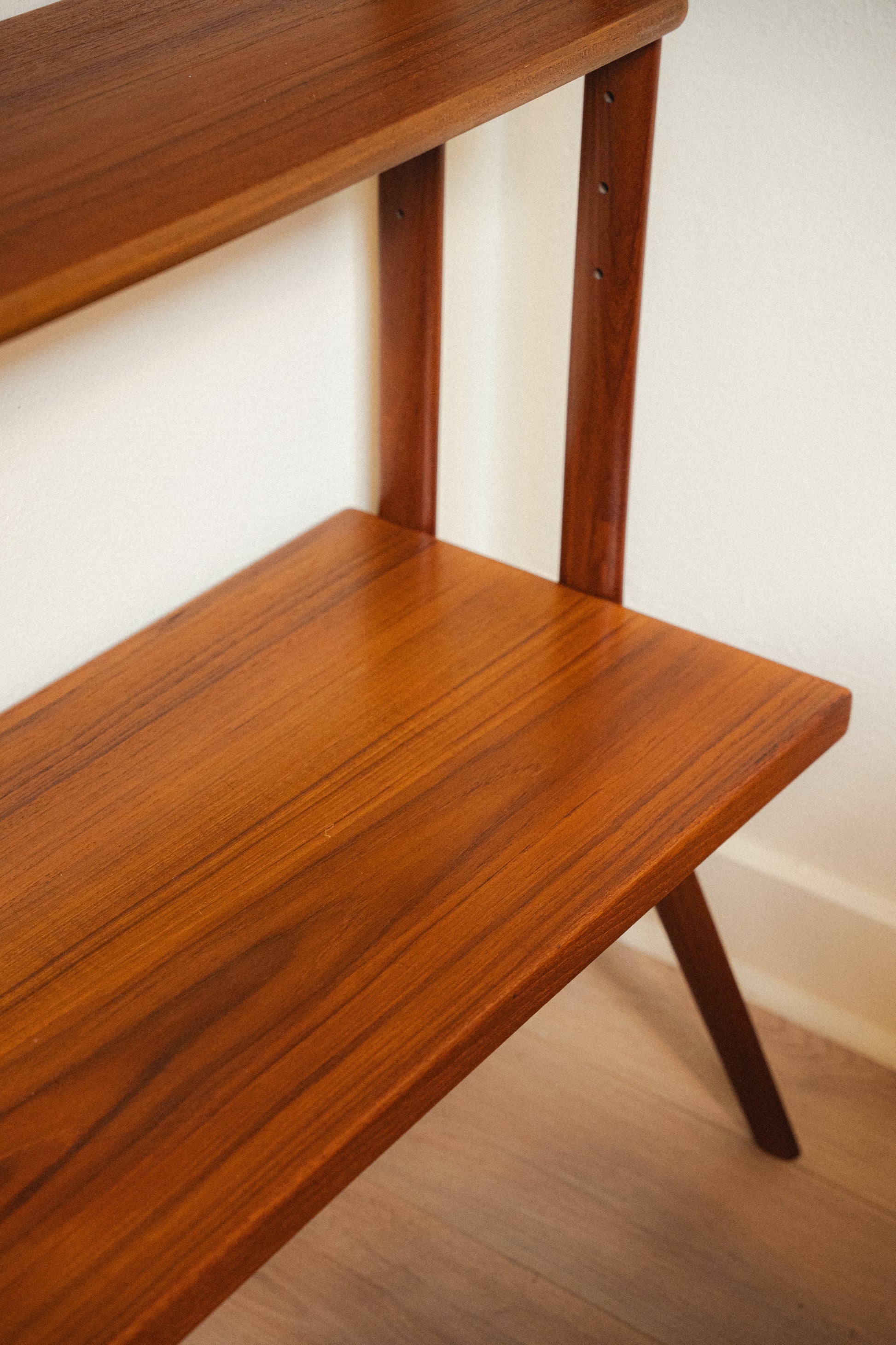 2-Bay Free-Standing Teak Wall Unit by Kurt Ostervig
