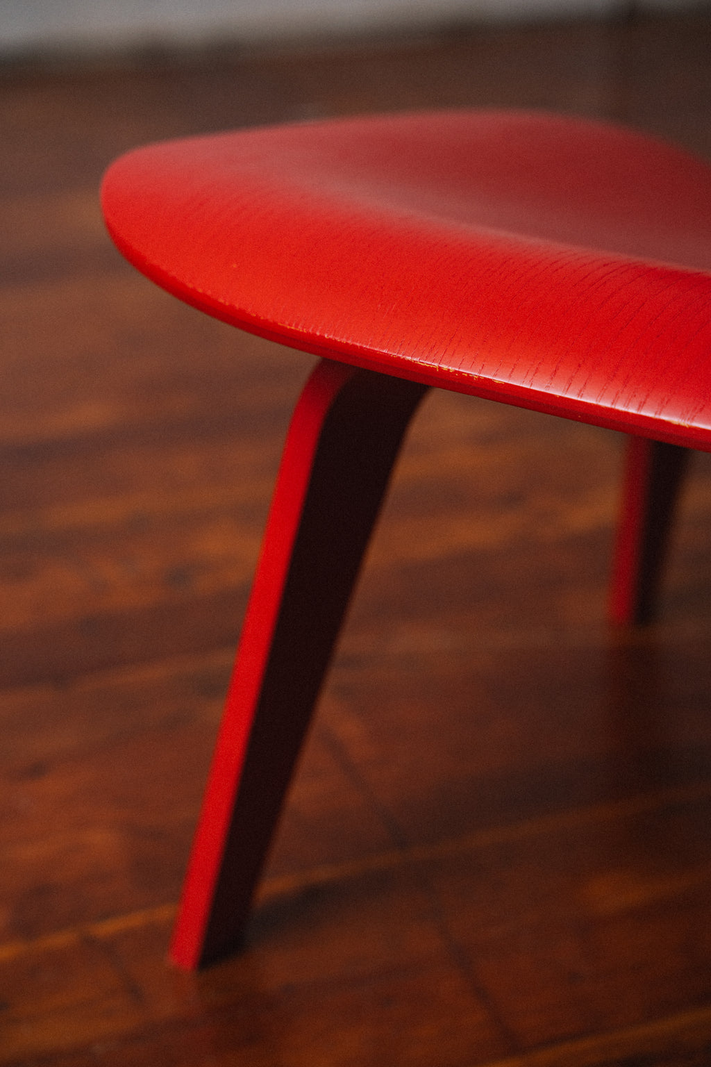 Red Eames LCW by Charles and Ray Eames for Herman Miller