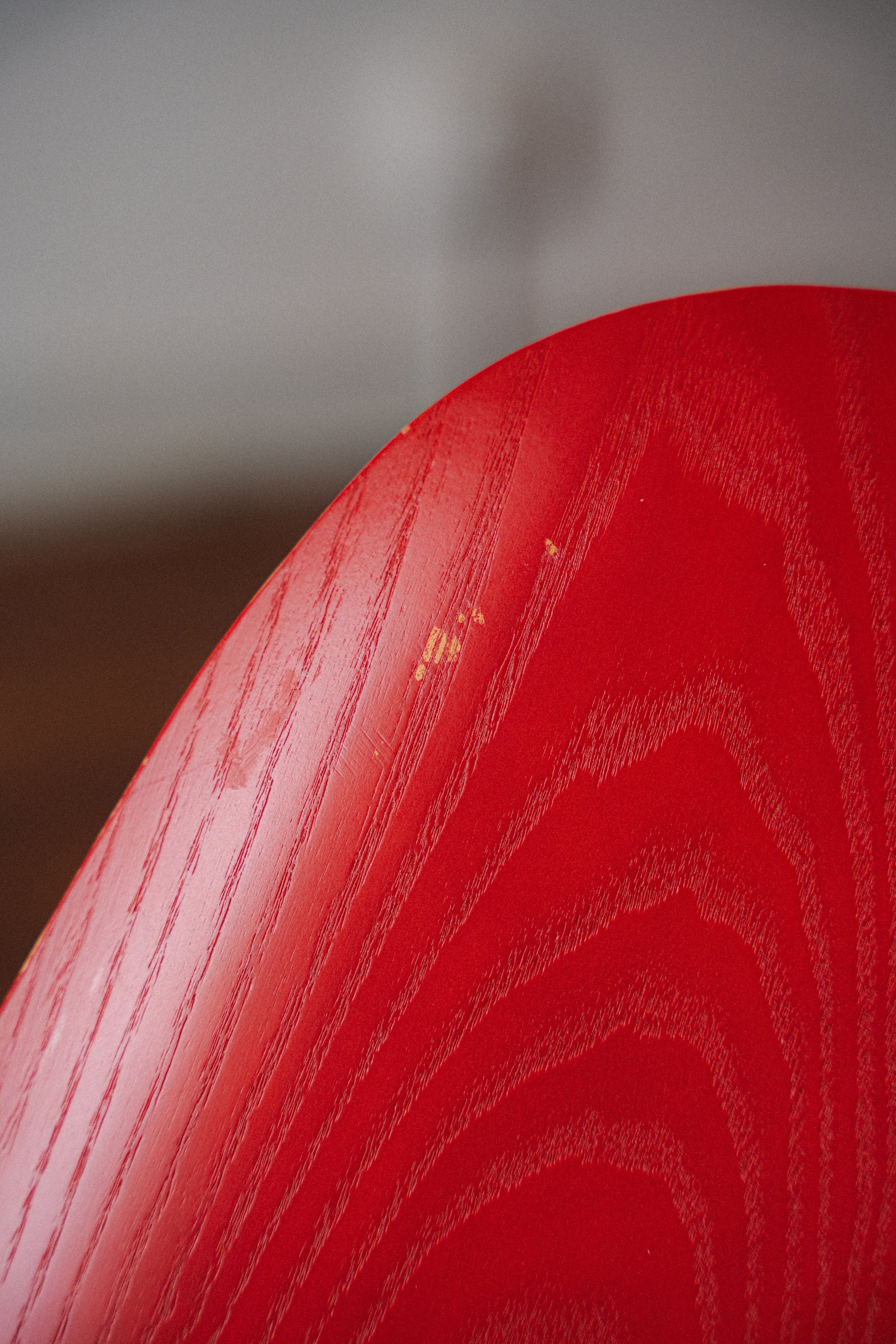 Red Eames LCW by Charles and Ray Eames for Herman Miller