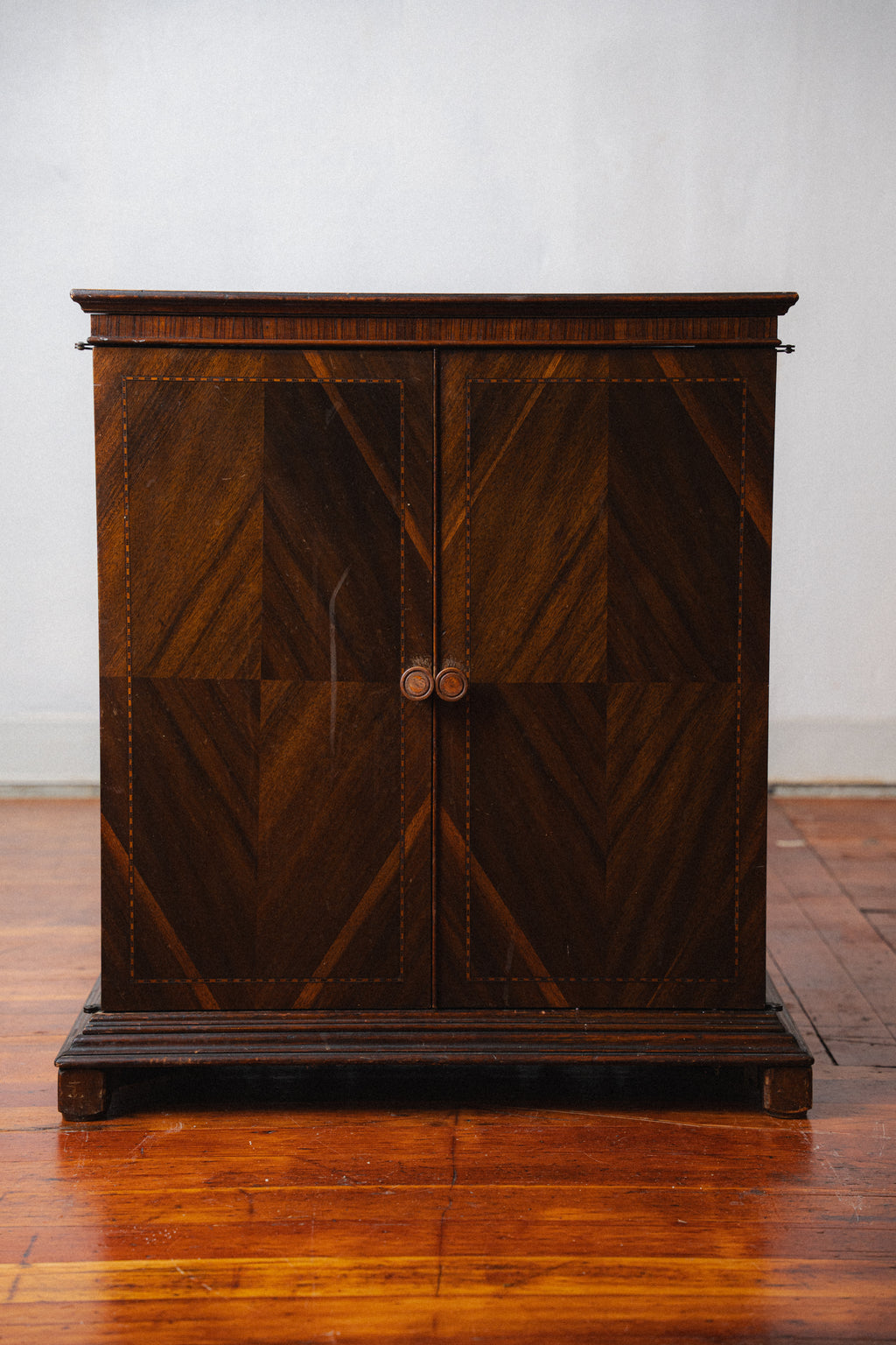 Antique Mahogany & Tiger Oak Cabinet
