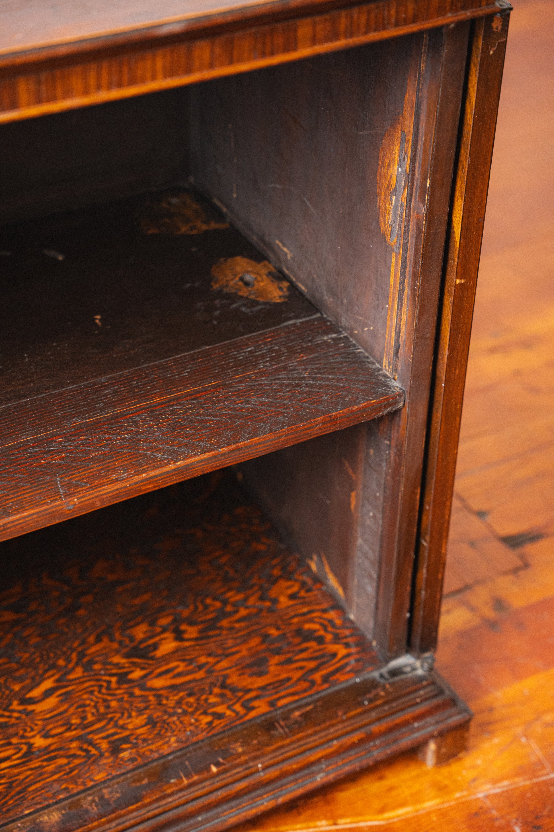 Antique Mahogany & Tiger Oak Cabinet