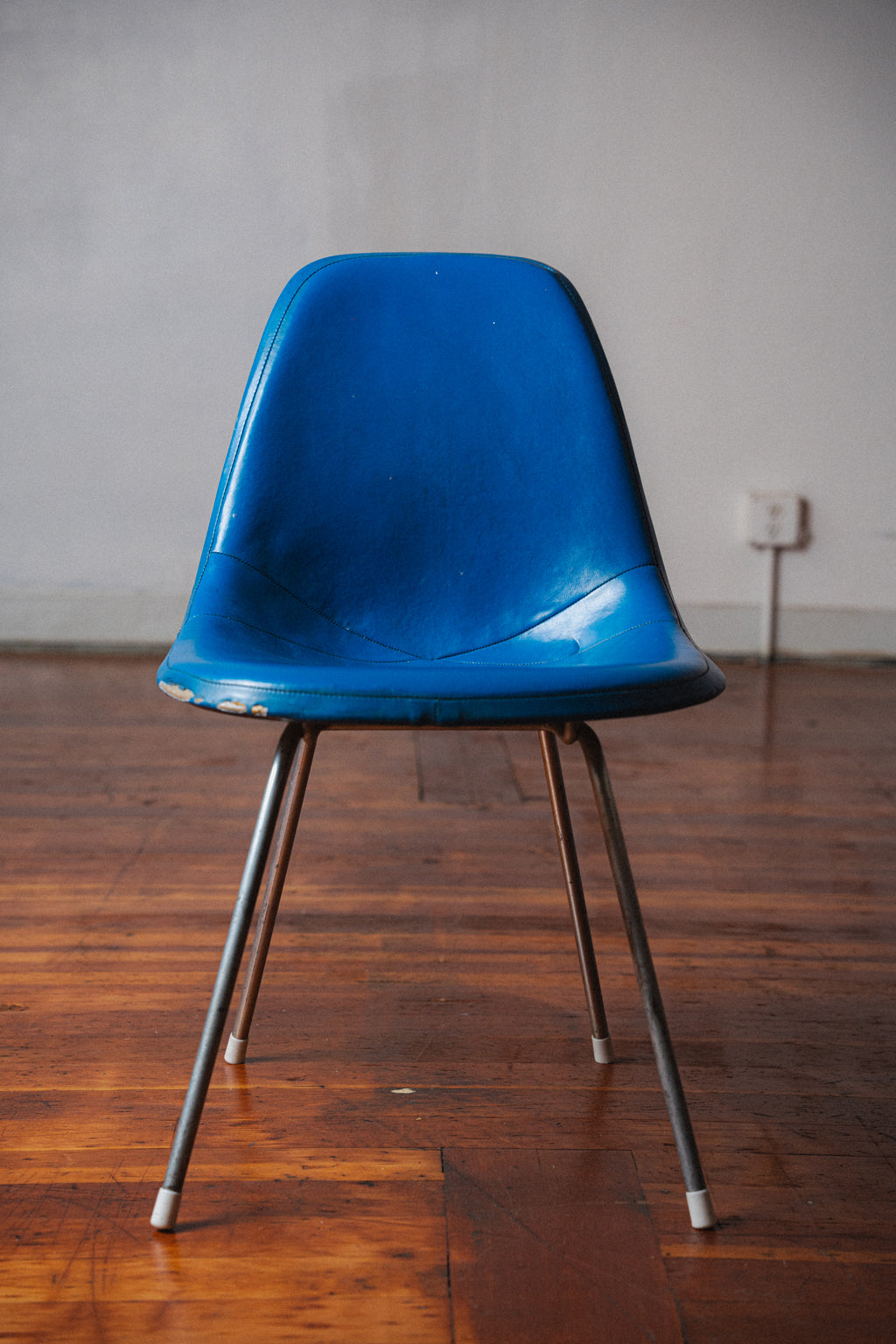 Eames Molded Fiberglass Chair, Upholstered, for Herman Miller