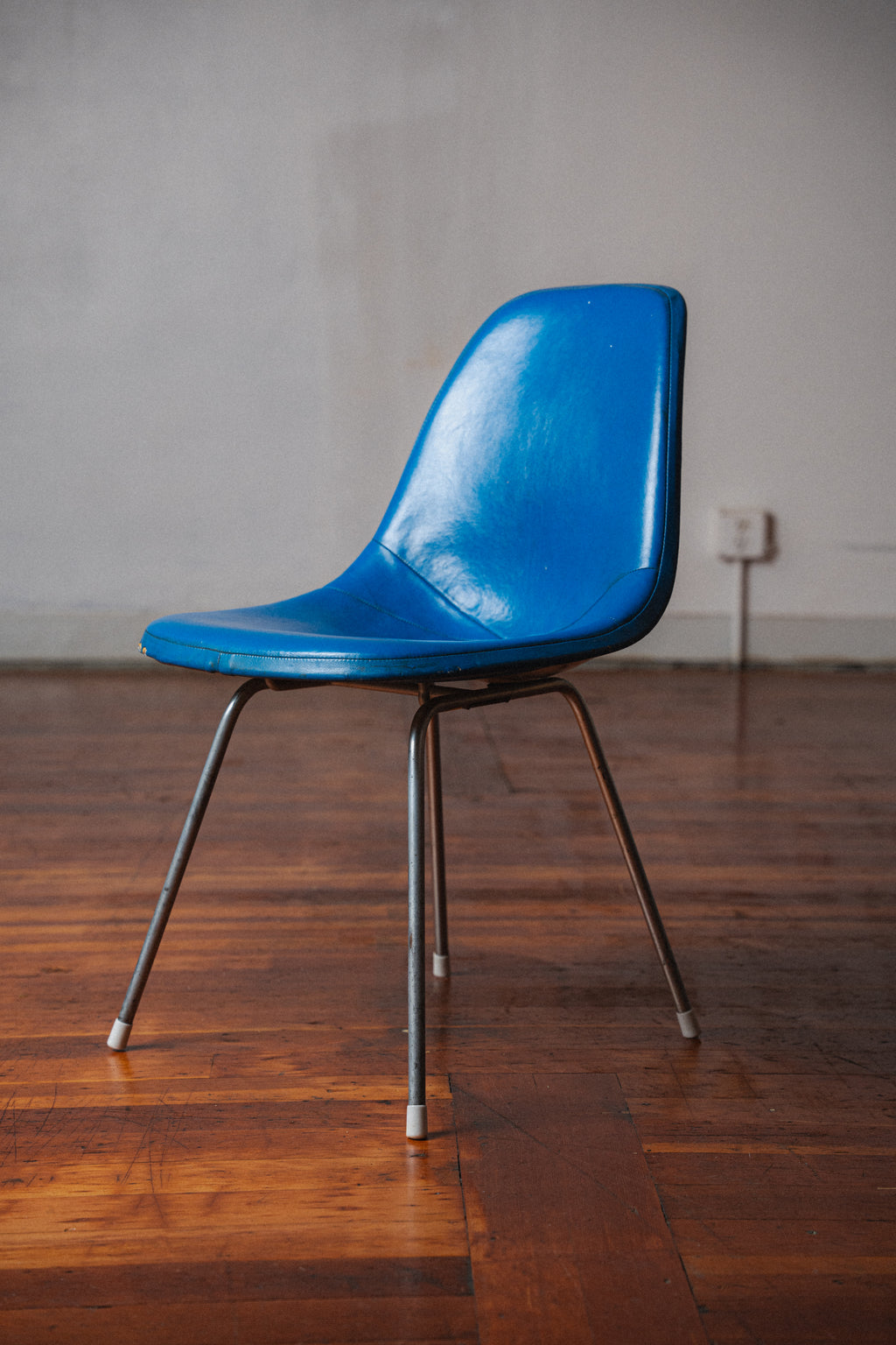 Eames Molded Fiberglass Chair, Upholstered, for Herman Miller