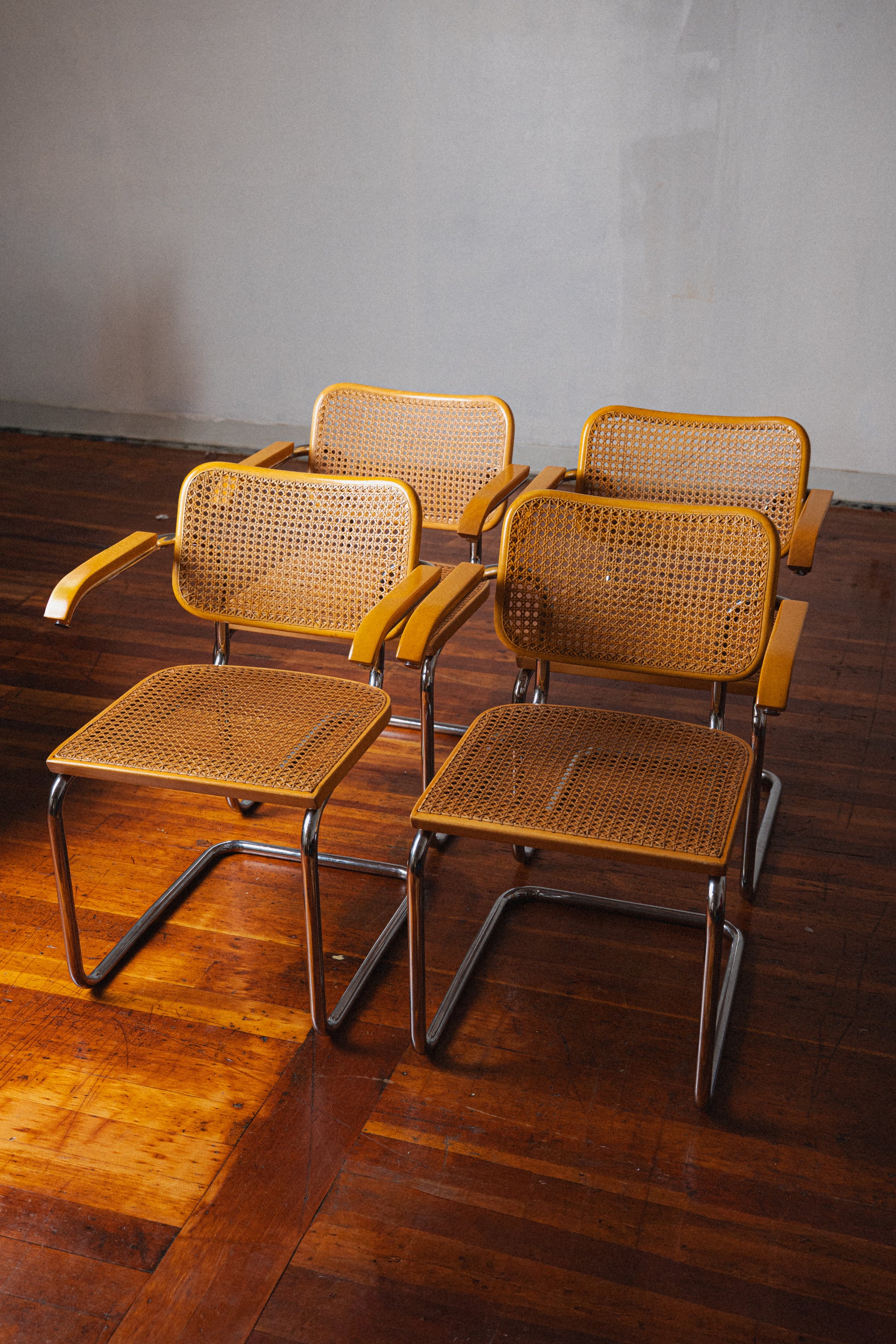 Marcel Breuer Cesca B-64 Gavina  Set of 4 Chairs