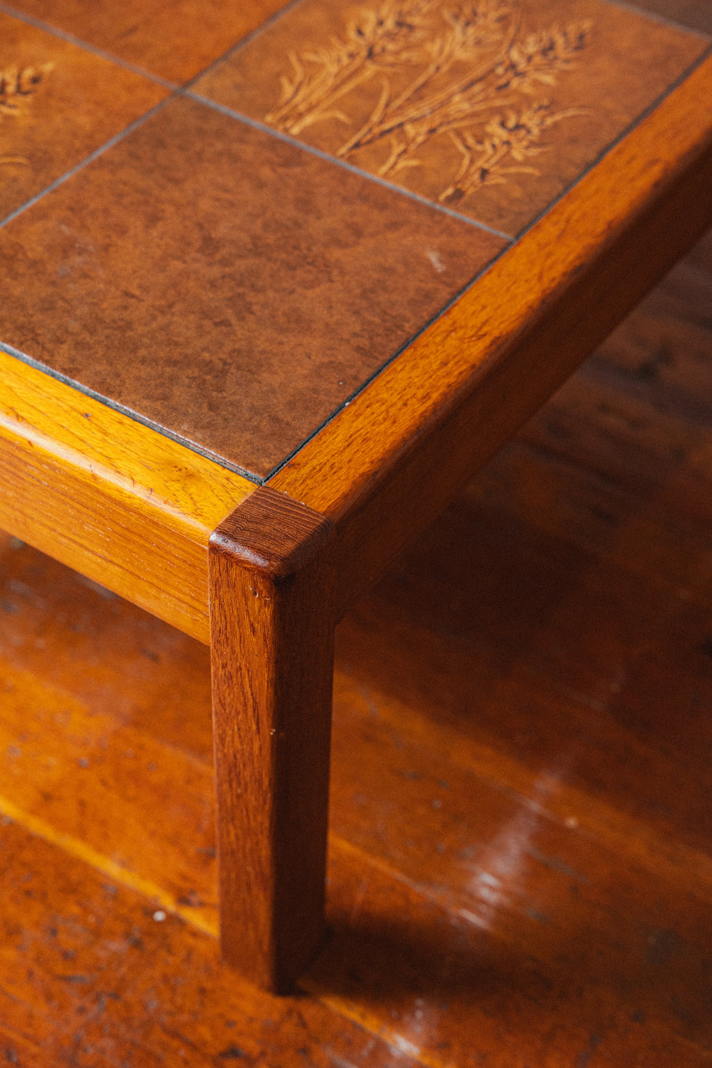 Tile-Top Teak Side Tables by Trioh Mobler