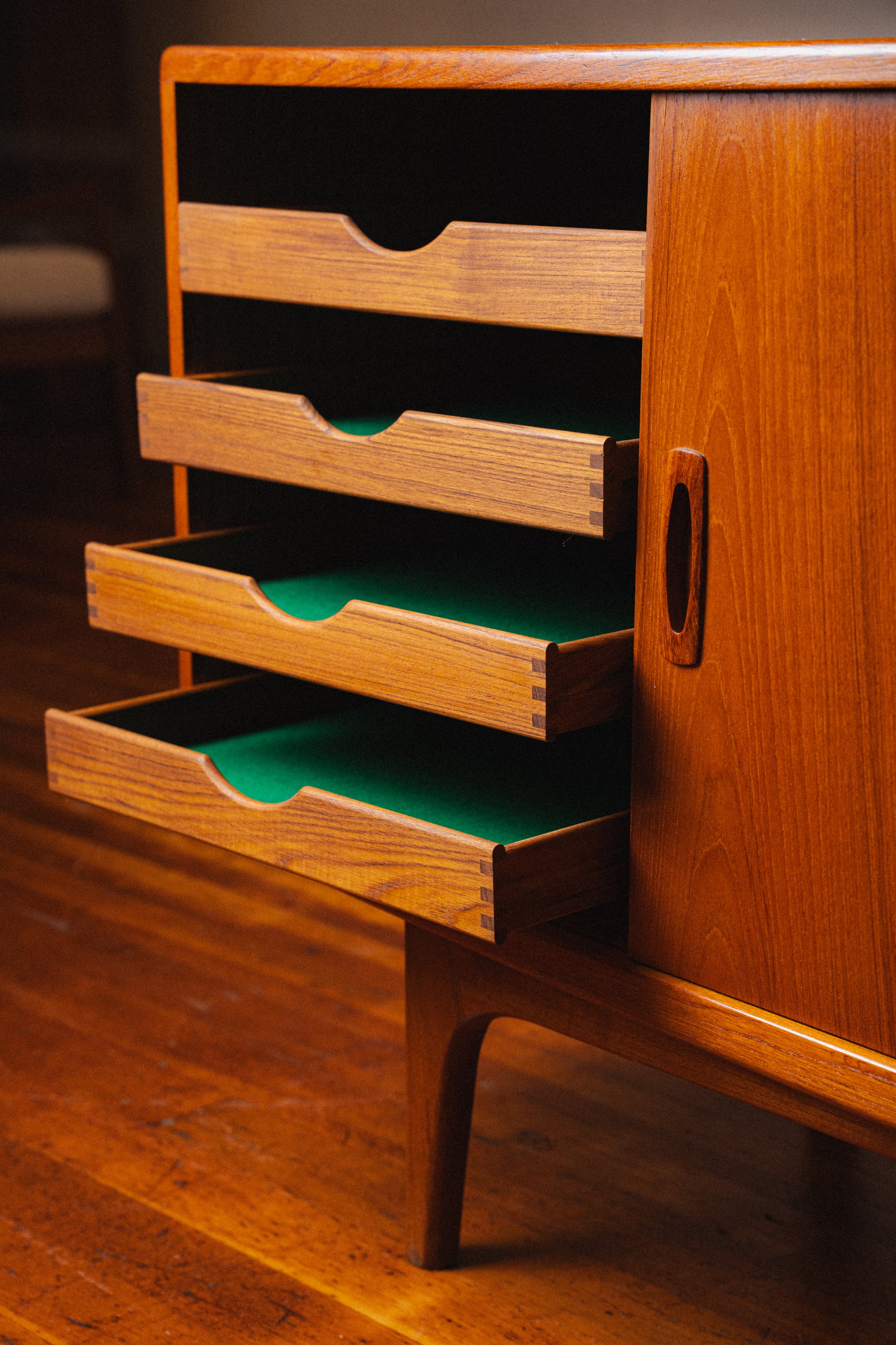 Danish Teak Credenza by H.P. Hansen Møbelindustrie
