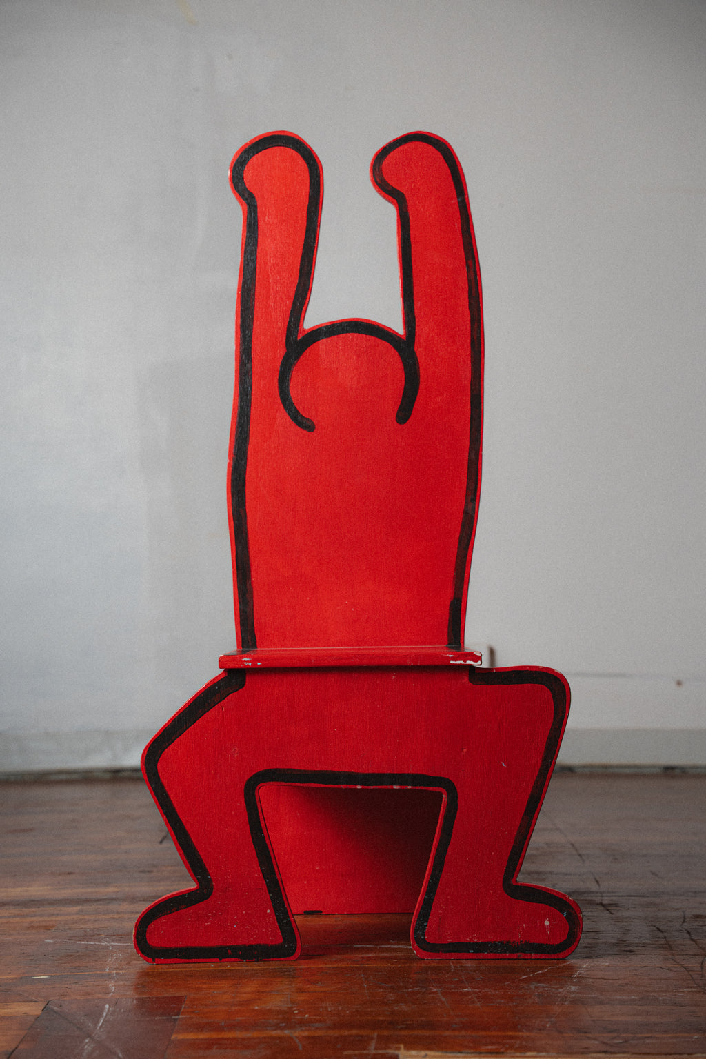 Keith Haring-Inspired Chair, Red