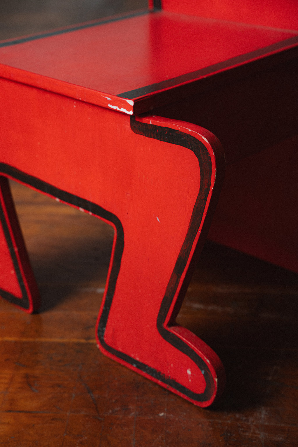 Keith Haring-Inspired Chair, Red