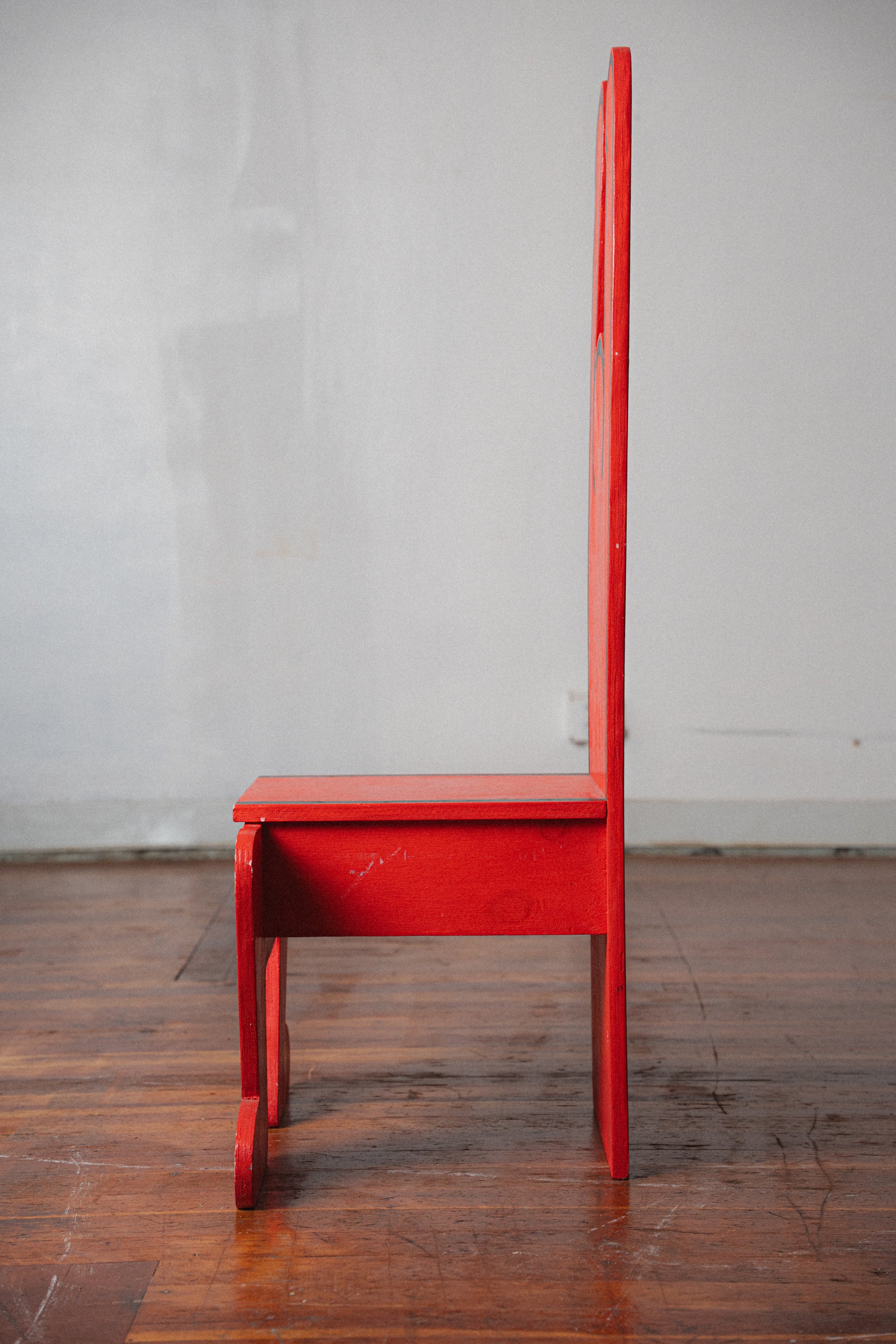 Keith Haring-Inspired Chair, Red