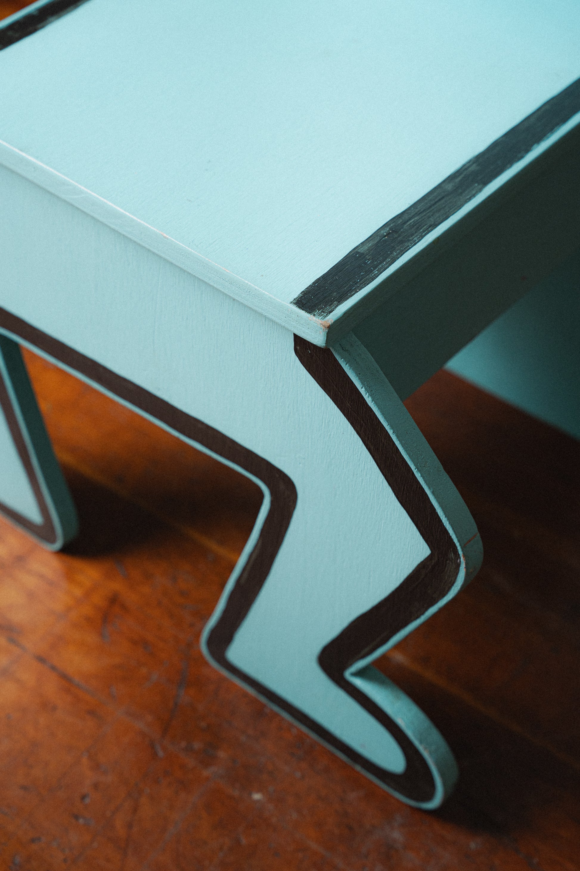 Keith Haring-Inspired Chair, Blue