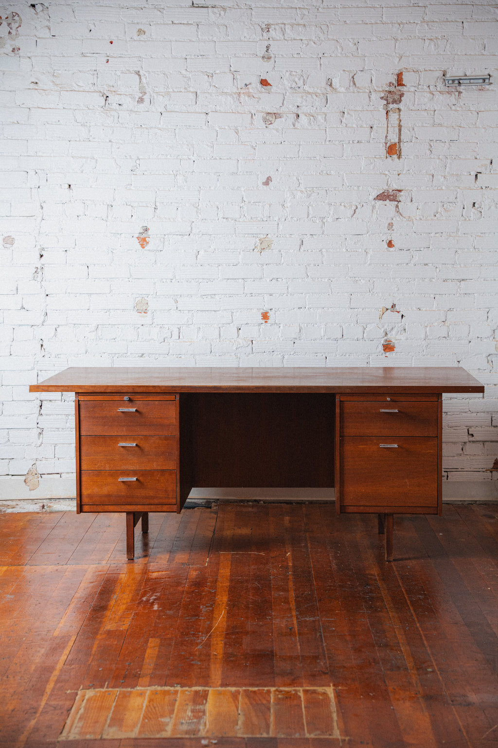 Walnut Executive Desk by Charles Deaton for Leopold