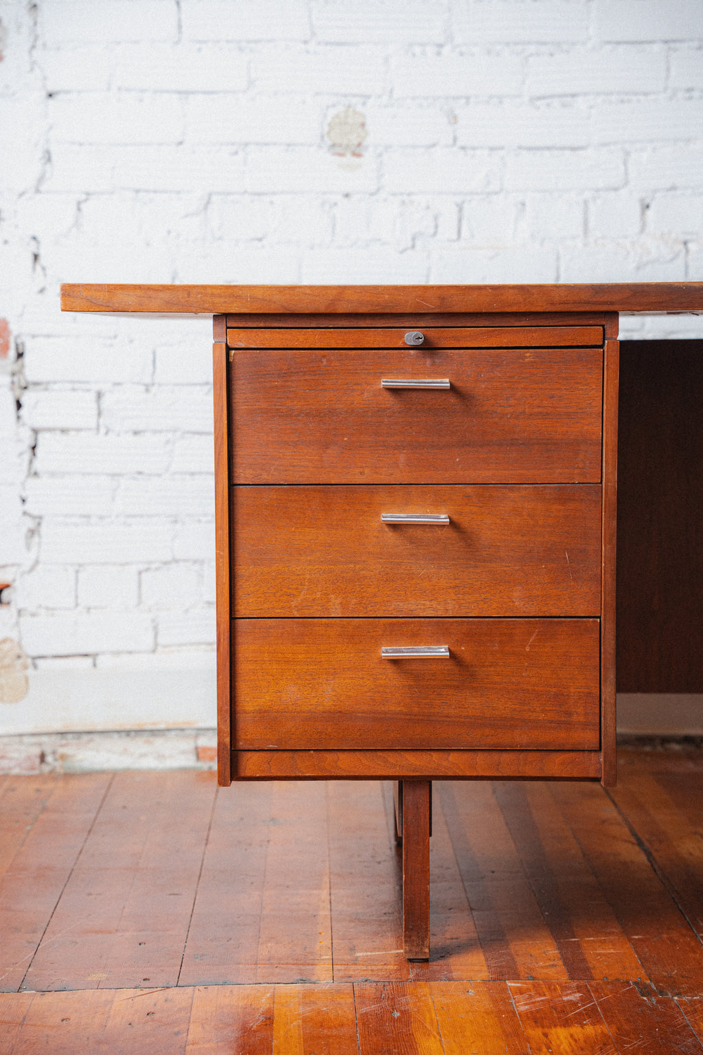 Walnut Executive Desk by Charles Deaton for Leopold