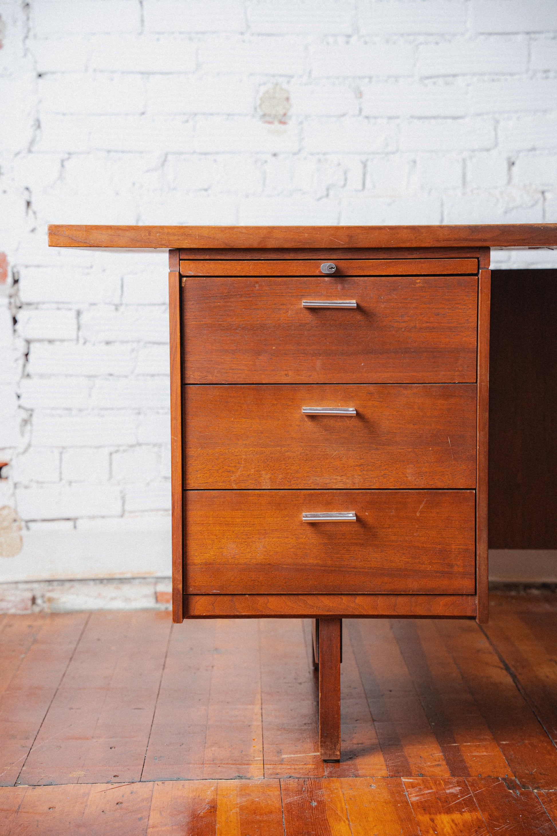 Walnut Executive Desk by Charles Deaton for Leopold