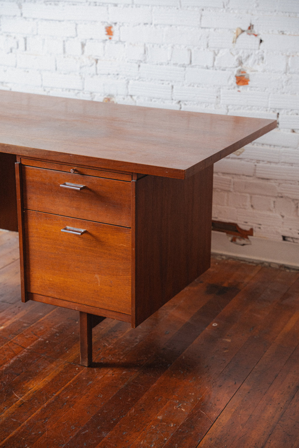 Walnut Executive Desk by Charles Deaton for Leopold