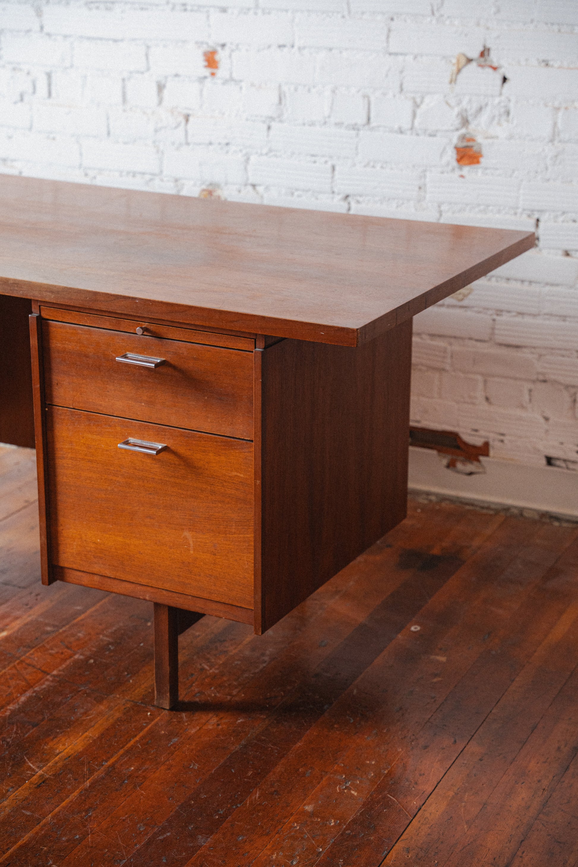 Walnut Executive Desk by Charles Deaton for Leopold