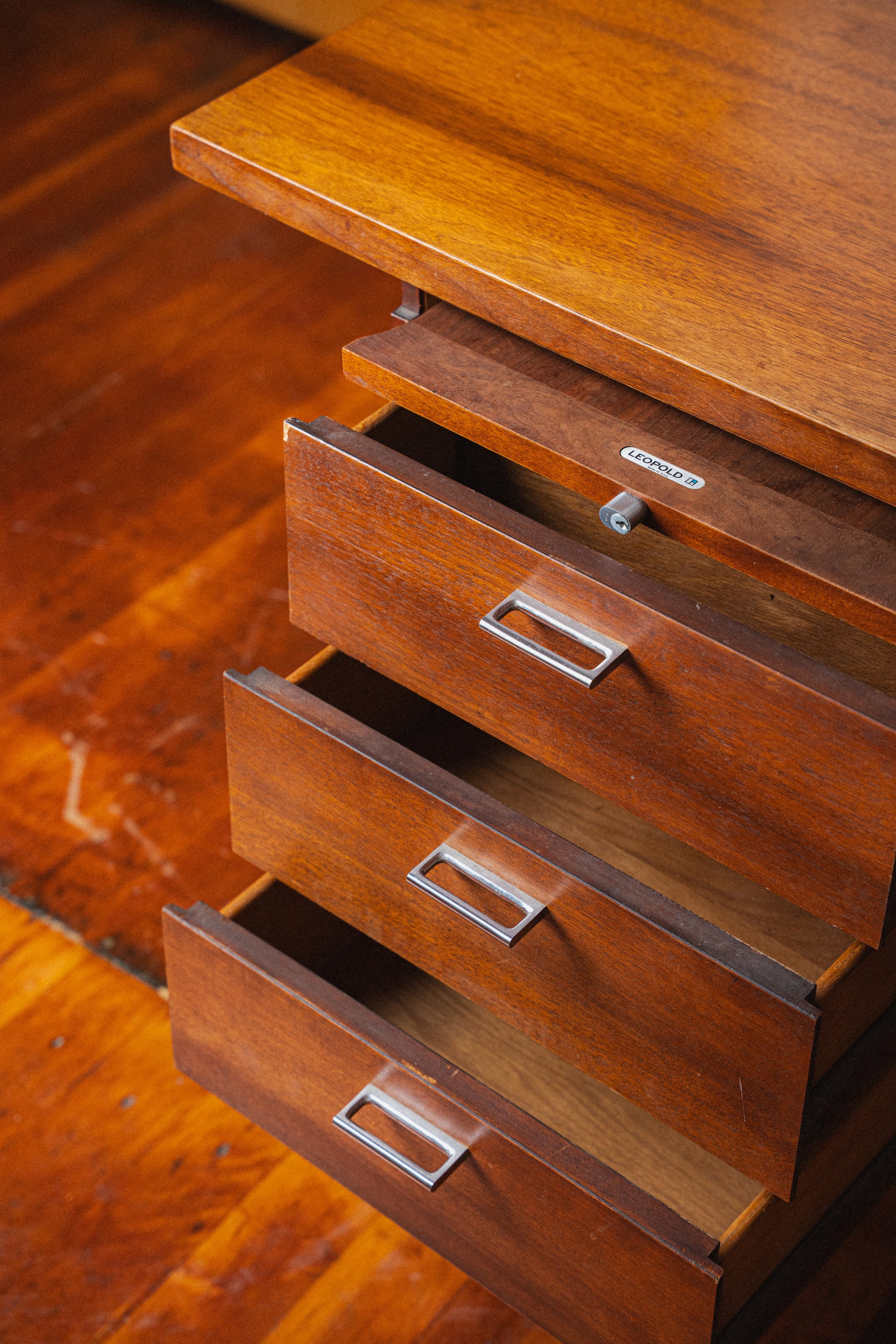 Walnut Executive Desk by Charles Deaton for Leopold