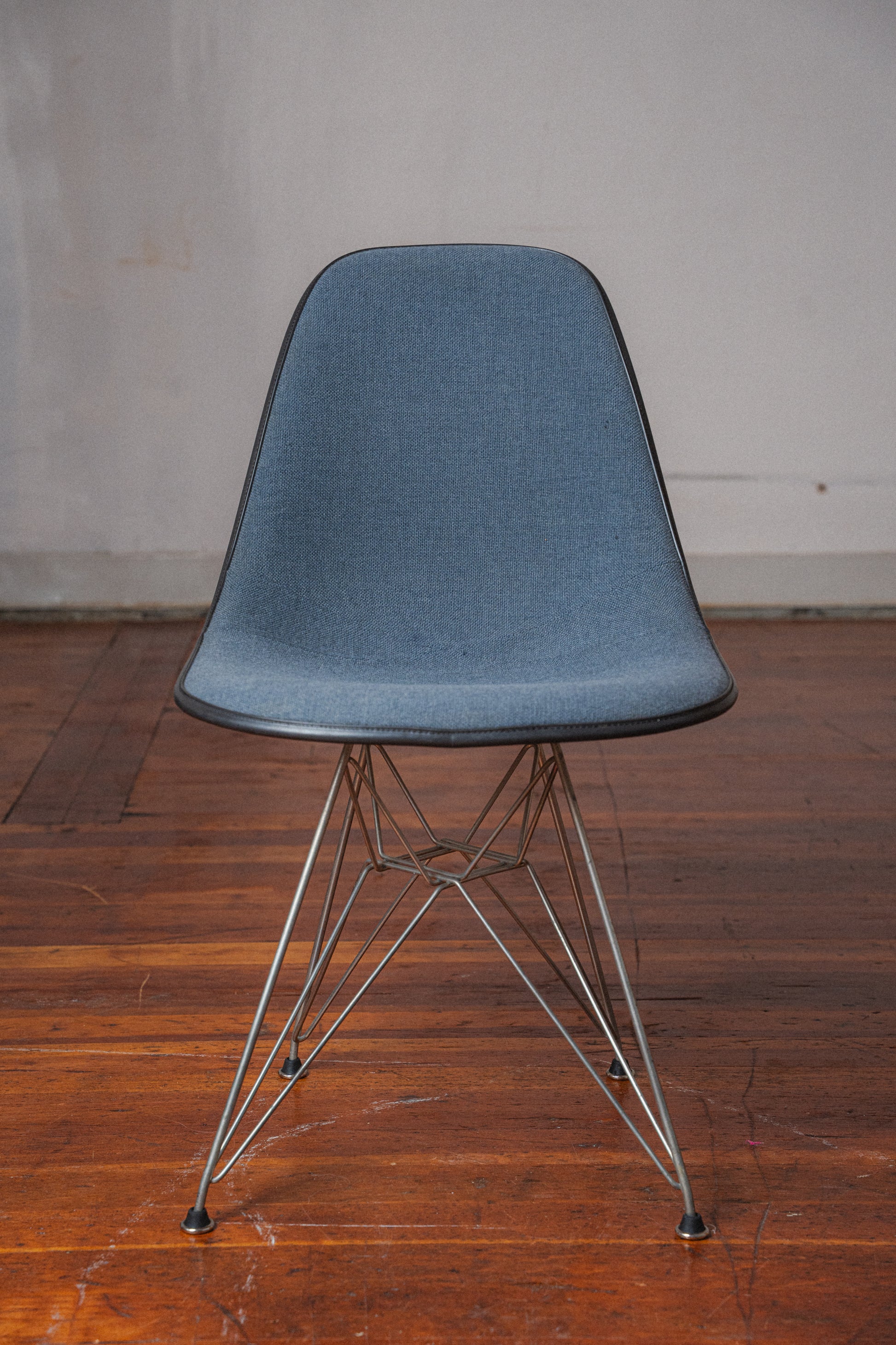 Eames Molded Fiberglass Chairs, Upholstered, by Charles and Ray Eames for Herman Miller
