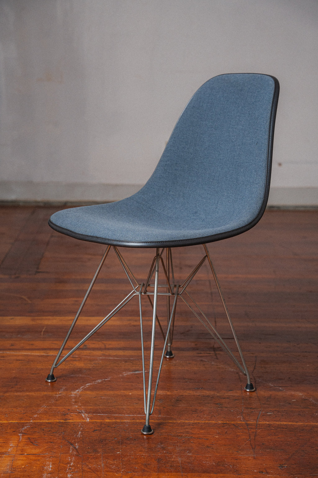 Eames Molded Fiberglass Chairs, Upholstered, by Charles and Ray Eames for Herman Miller