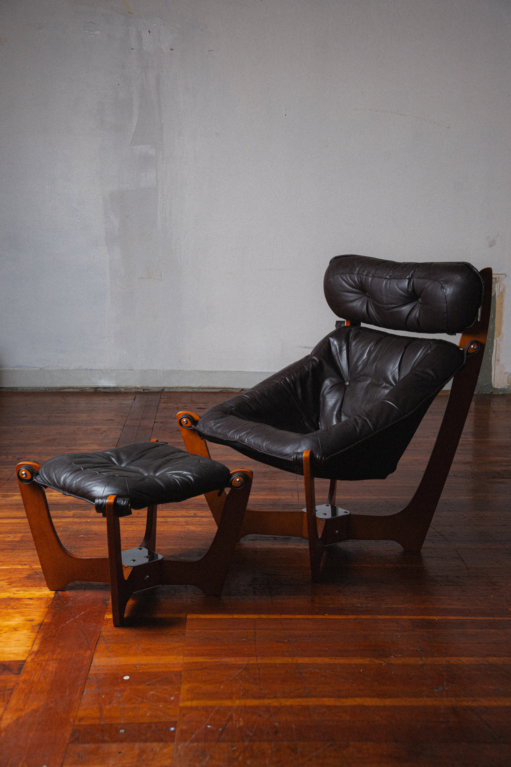 Luna High-Back Chair w/ Footstool by Odd Knutsen for IMG
