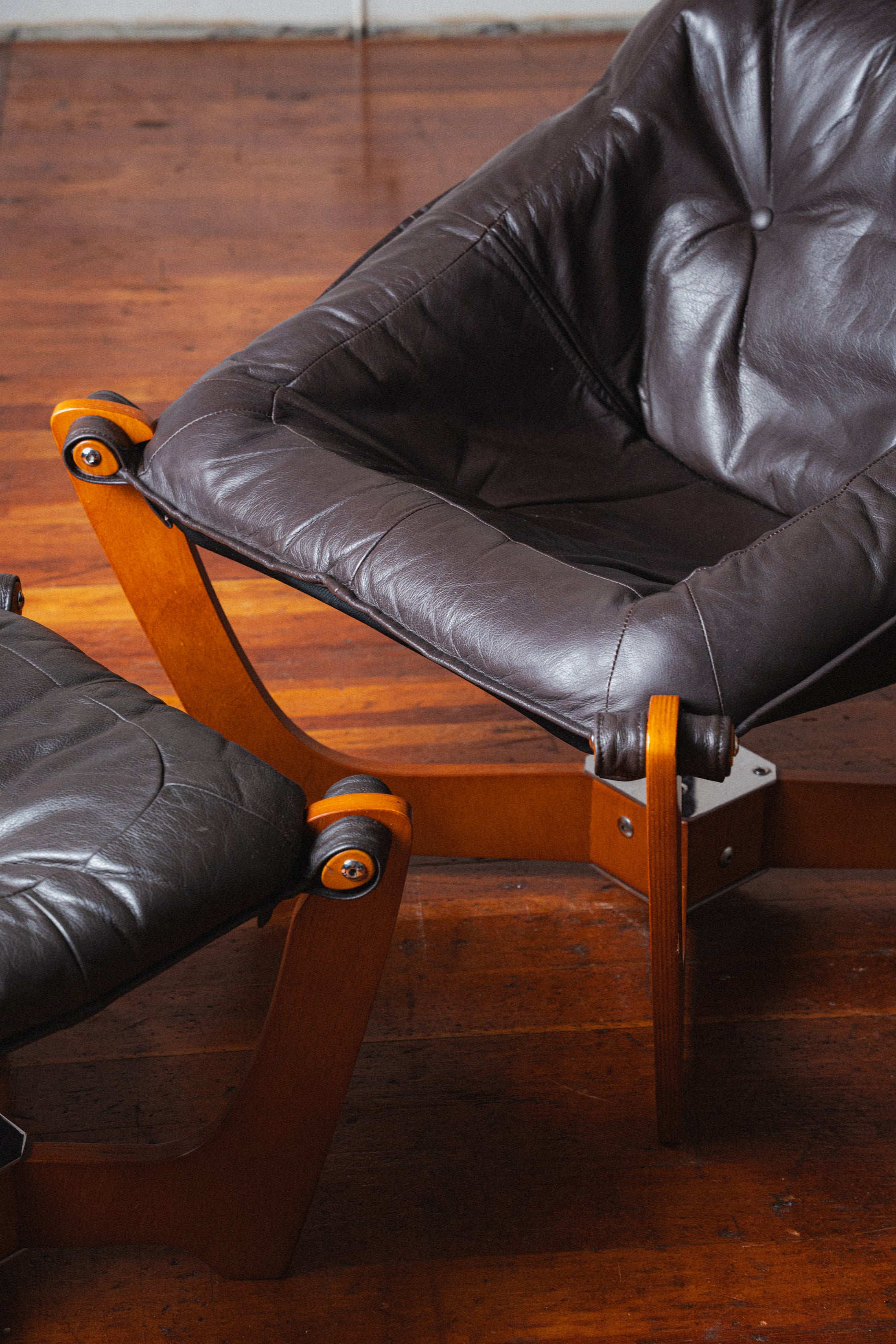 Luna High-Back Chair w/ Footstool by Odd Knutsen for IMG